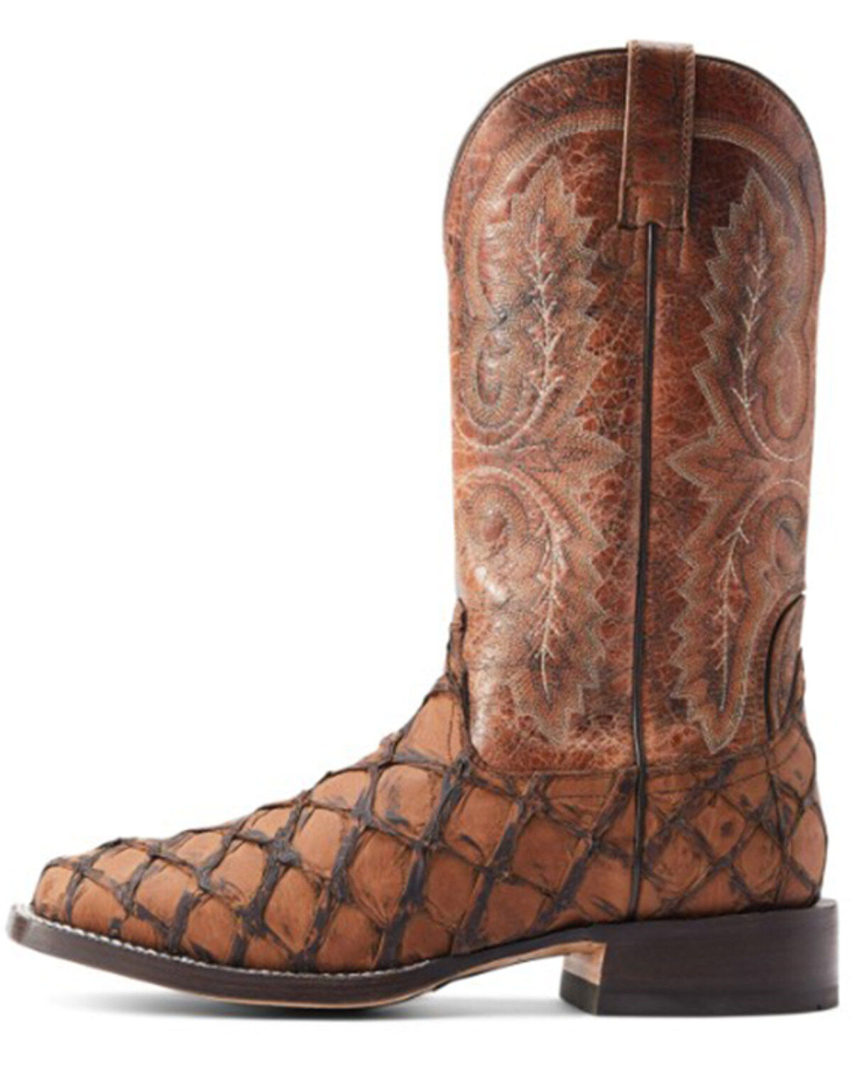 Ariat Men's Deep Water Exotic Pirarucu Western Boots - Broad Square Toe