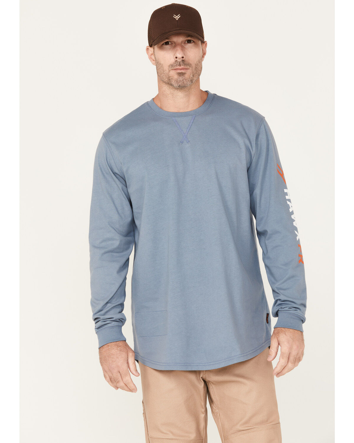 Hawx Men's FR Logo Long Sleeve Work T-Shirt