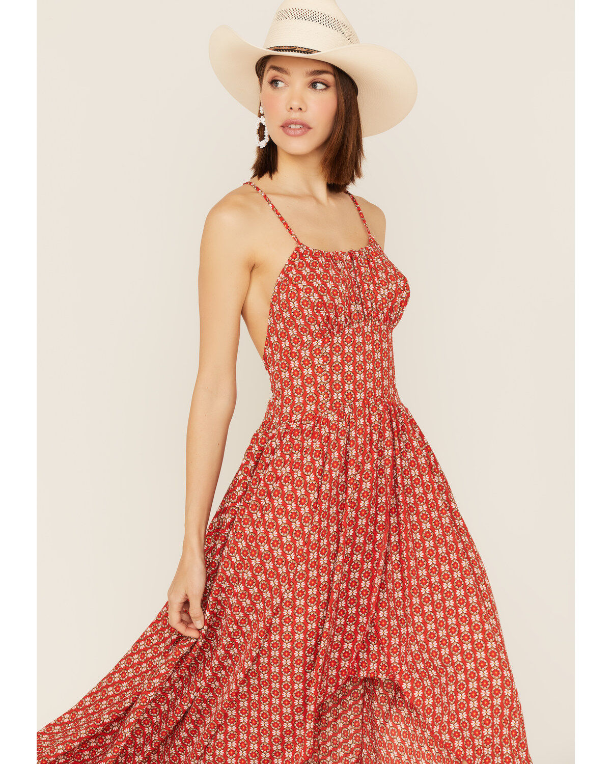 Molly Bracken Women's Printed Asymmetrical High-Low Dress