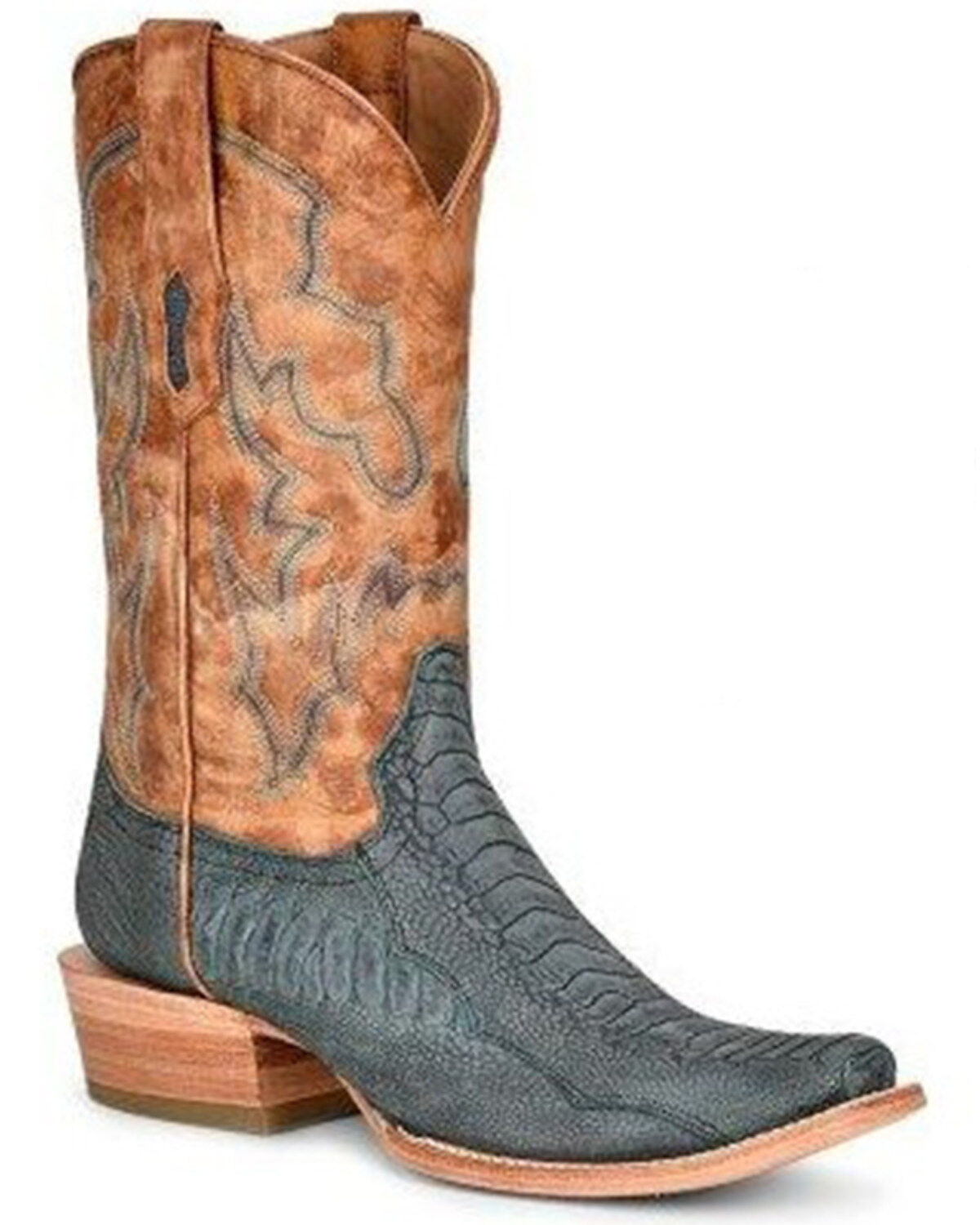Corral Men's Ostrich Leg Embroidered Western Boots - Square Toe
