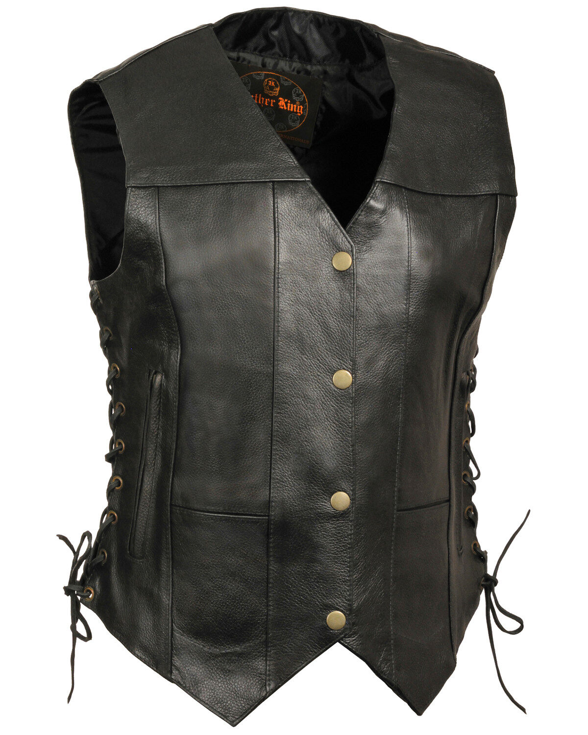 Milwaukee Leather Women's 6 Pocket Side Lace Concealed Carry Vest - 3X