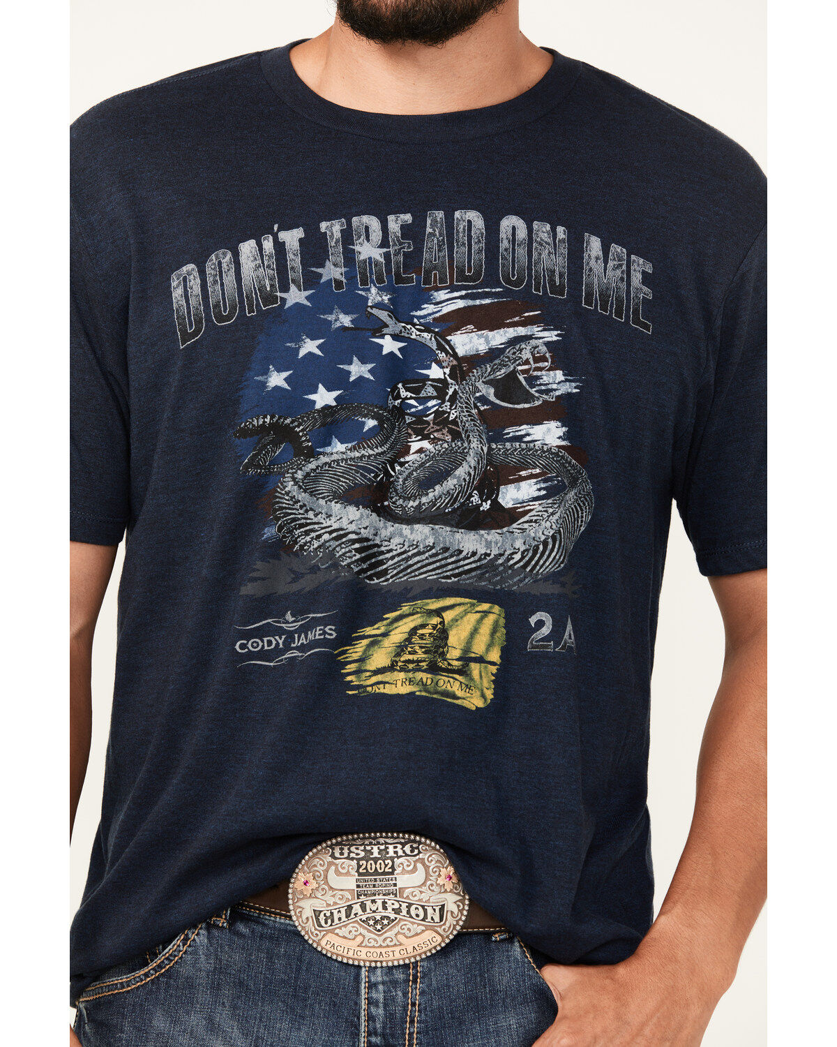 Cody James Men's Tread On Me Short Sleeve Graphic T-Shirt