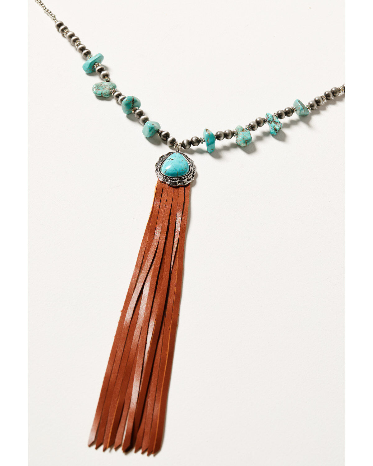 Cowgirl Confetti Women's Stir It Up Beaded Turquoise Tassel Necklace