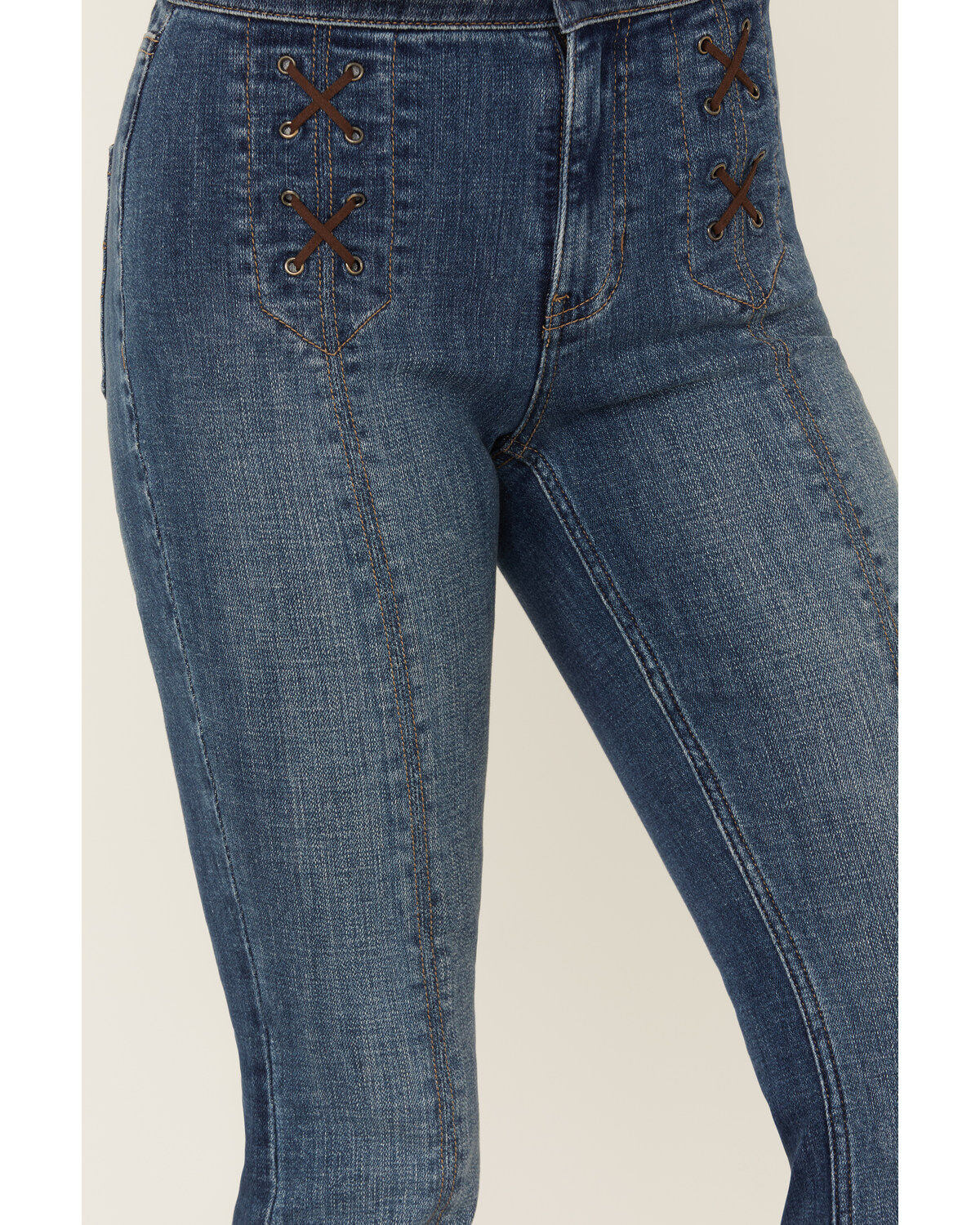 Idyllwind Women's Dark Wash Outlaw Super High Rise Bootcut Stretch Denim Jeans