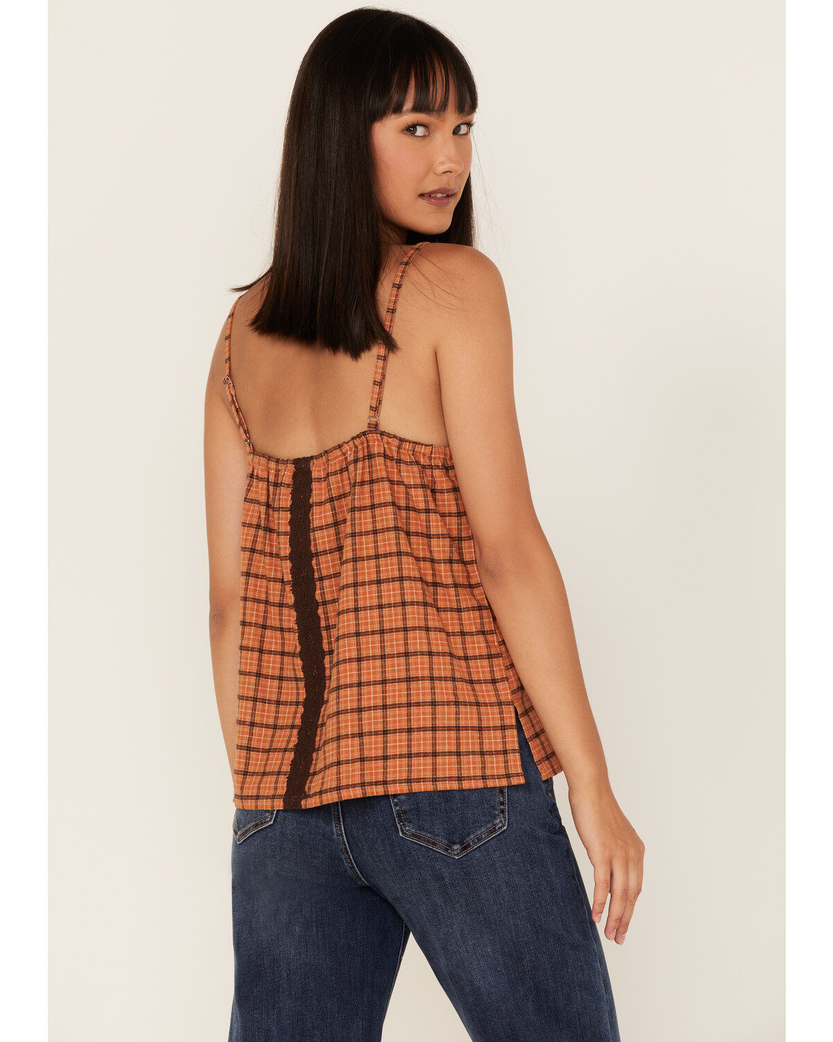Cleo + Wolf Women's Plaid Print Flannel Tank Top