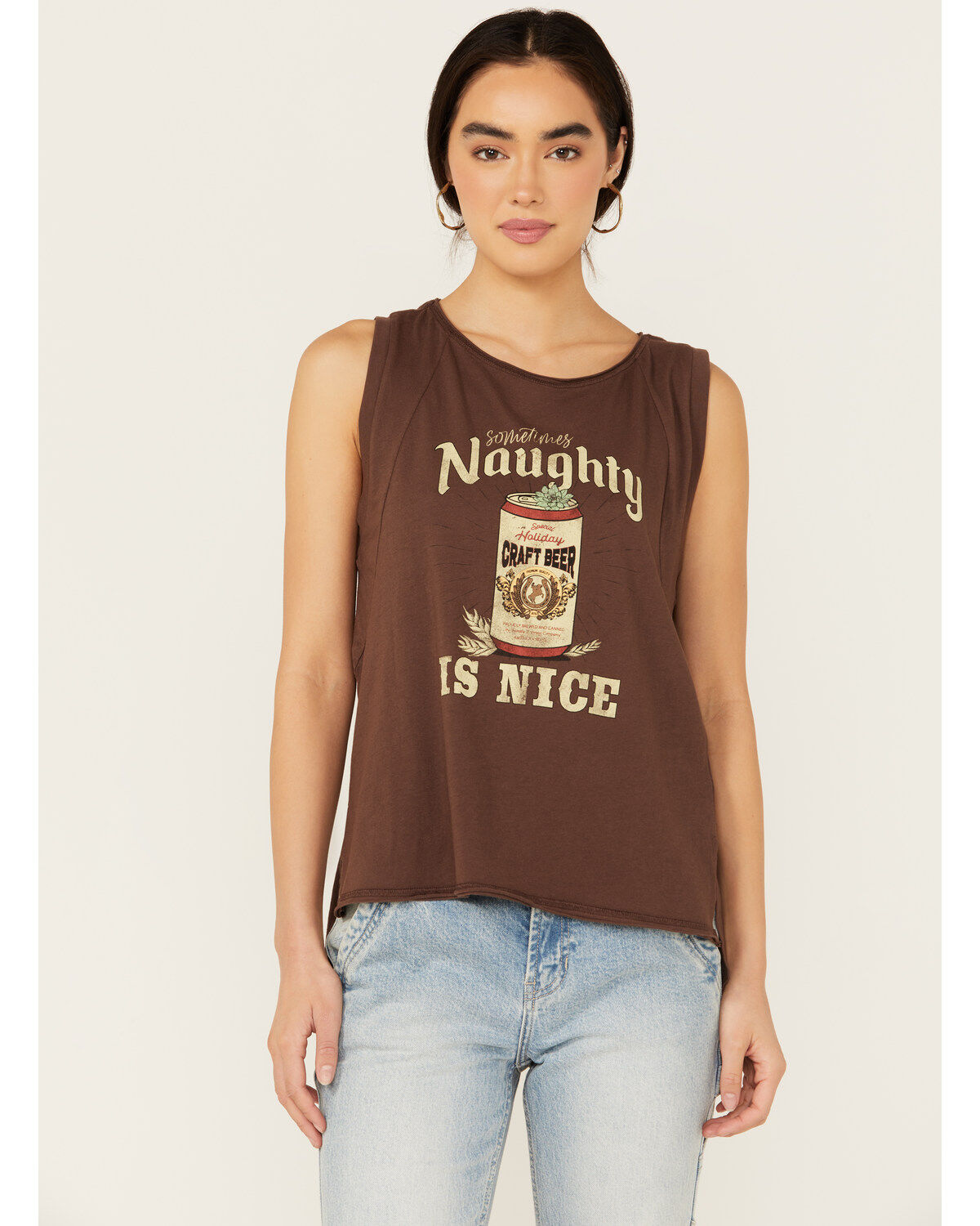 Cleo + Wolf Women's Naughty Is Nice Graphic Tank