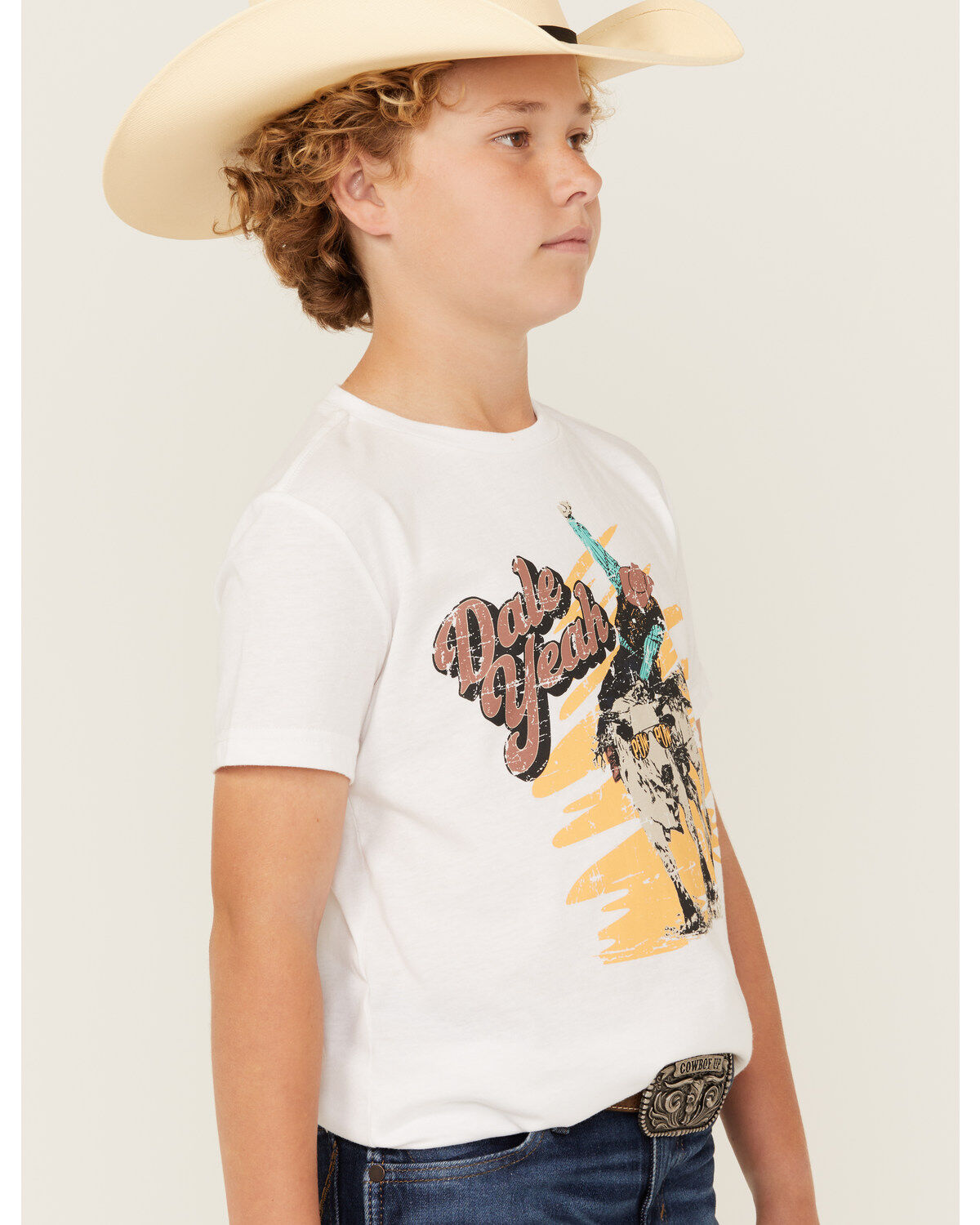 Rock & Roll Denim Boys' Cowboy Short Sleeve Graphic T-Shirt