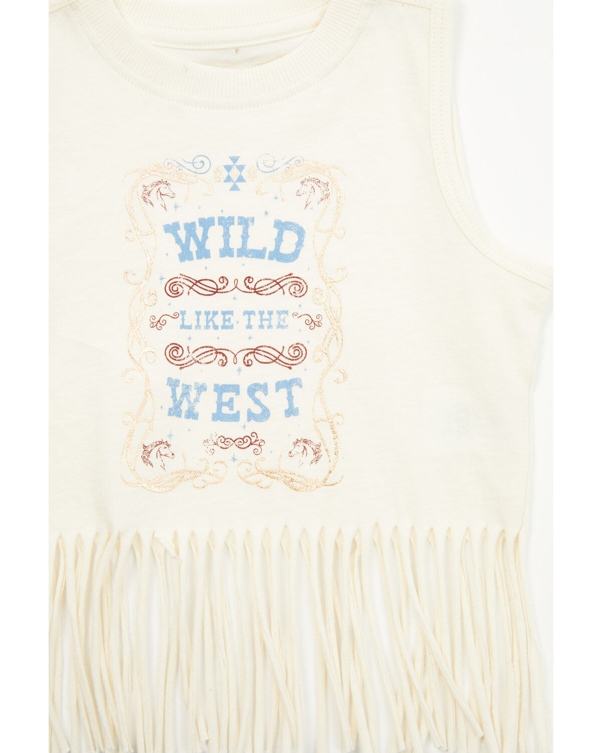Shyanne Toddler Girls' Wild Like The West Fringe Graphic Tank Top