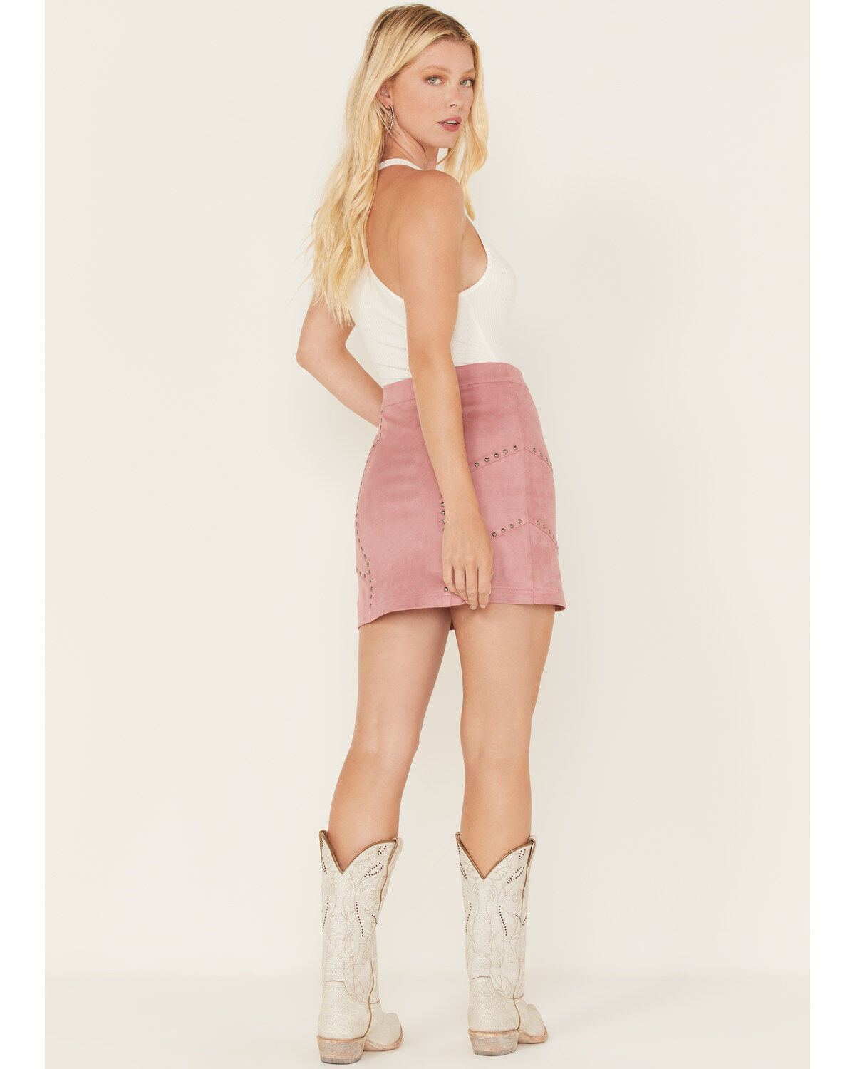 Idyllwind Women's Charlotte Faux Suede Studded Mini Skirt