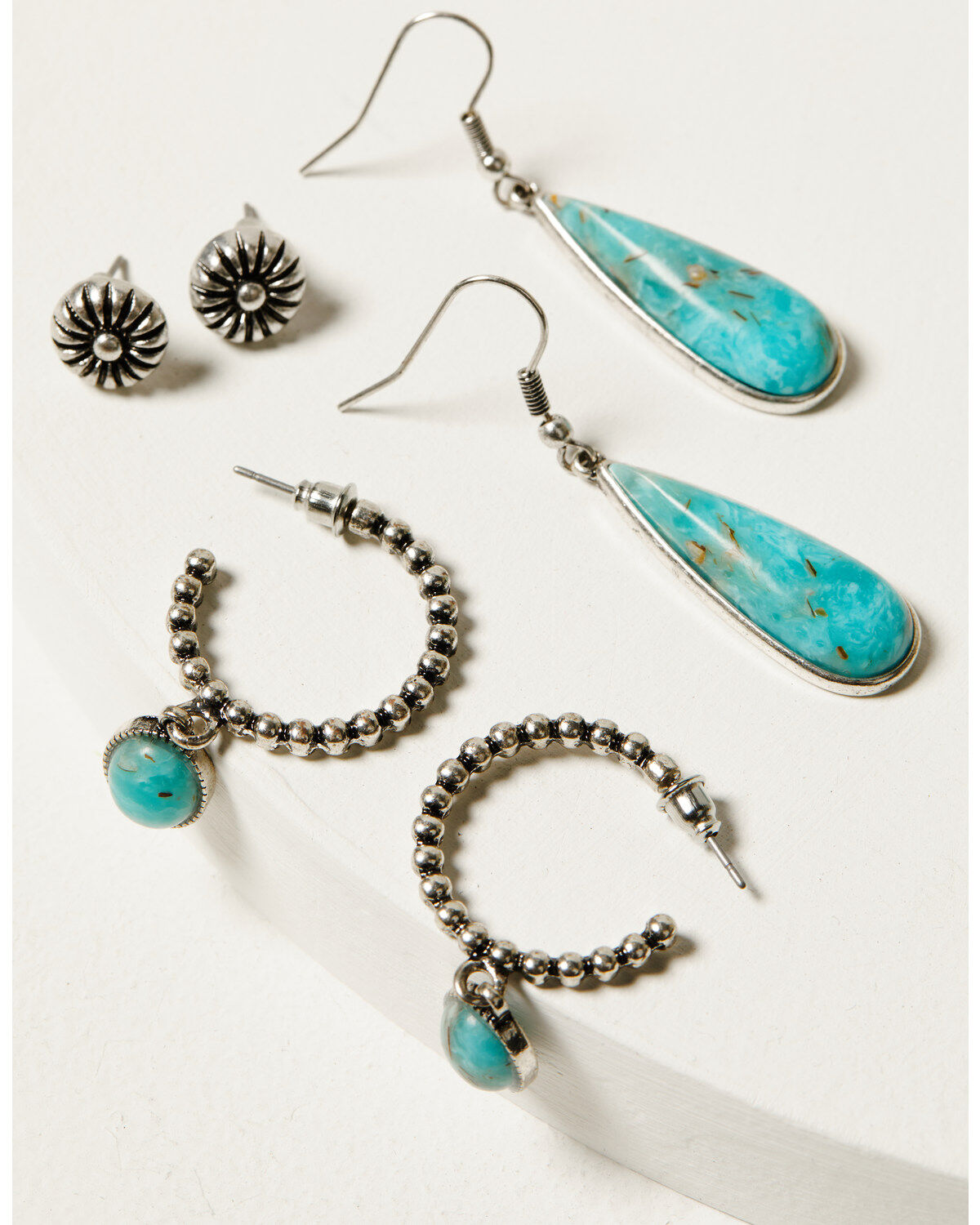 Shyanne Women's Ridge Canyon Turquoise Hoop Set - 6 Piece