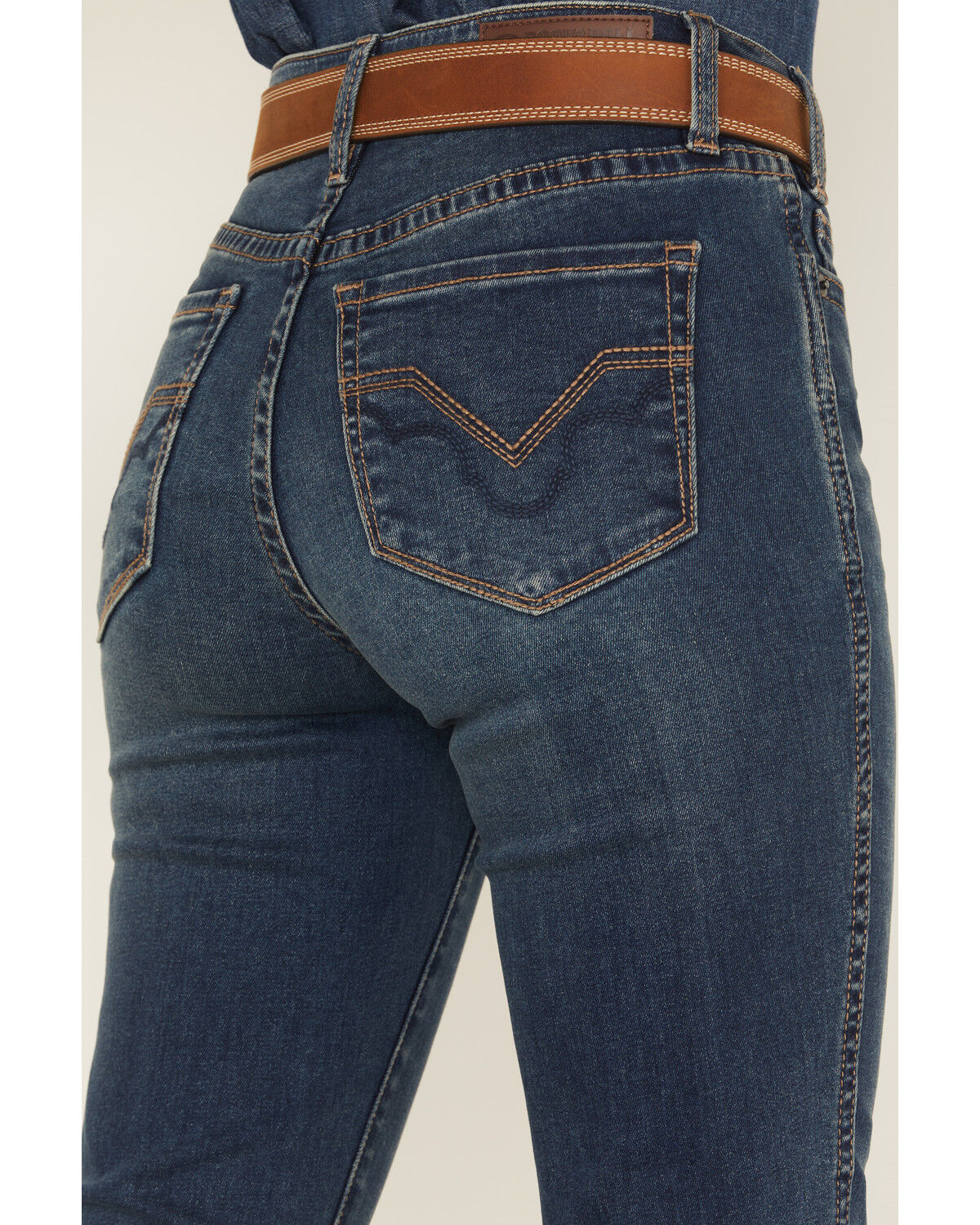 Rock & Roll Denim Women's Medium Wash Mid Rise Bootcut Stretch Denim Jeans