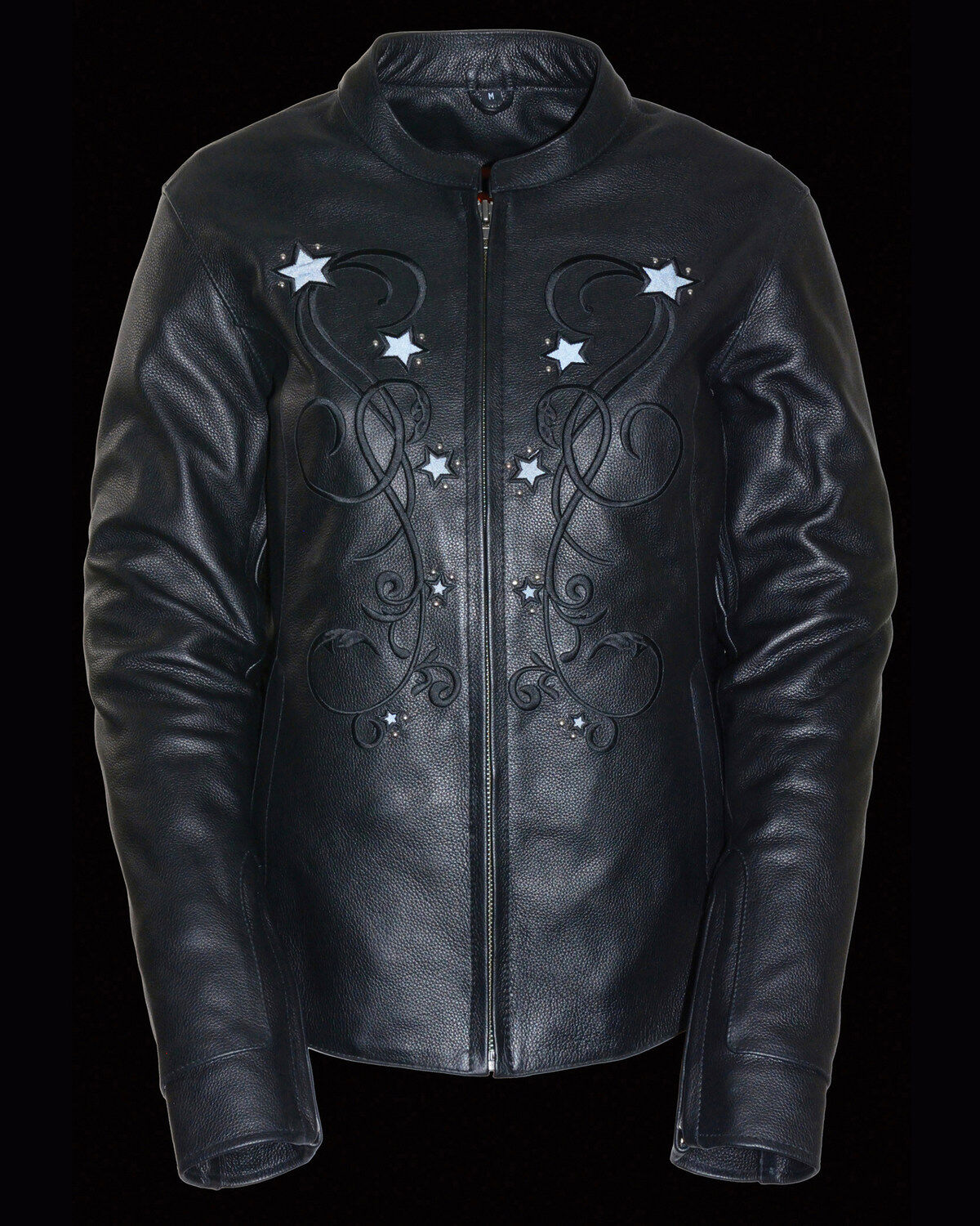 Milwaukee Leather Women's Reflective Star Leather Jacket