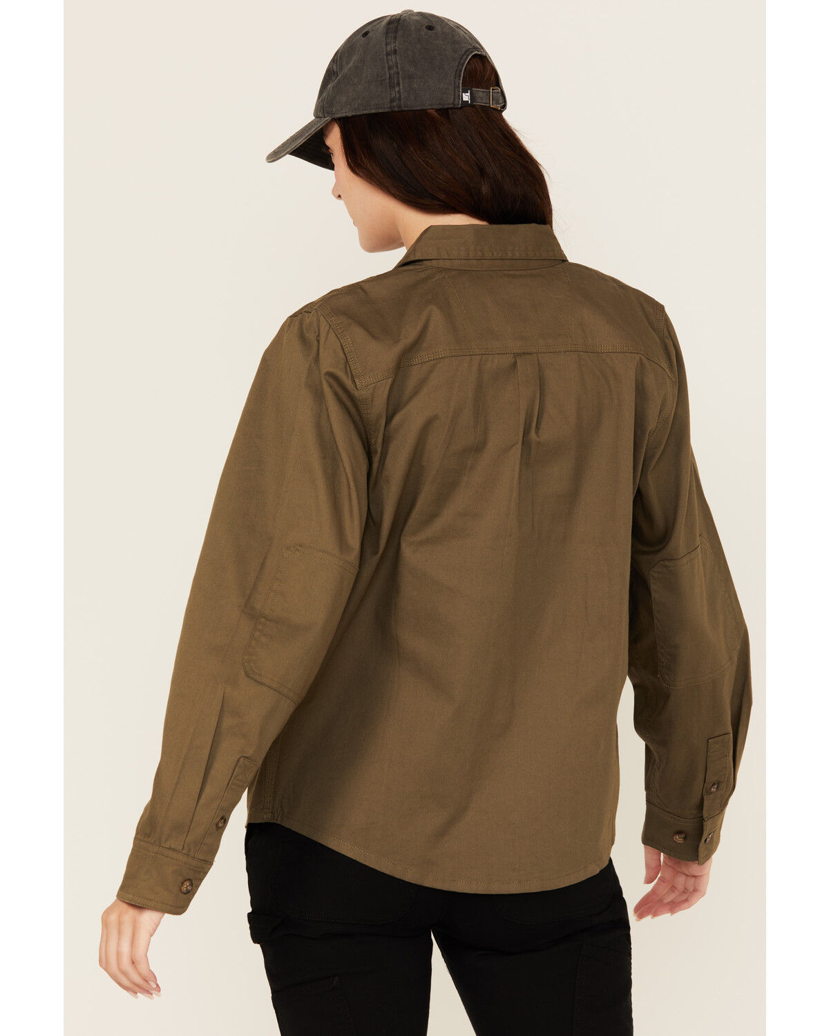 Lucky Brand Workwear Women's Solid Twill Long Sleeve Button-Down Stretch Work Shirt