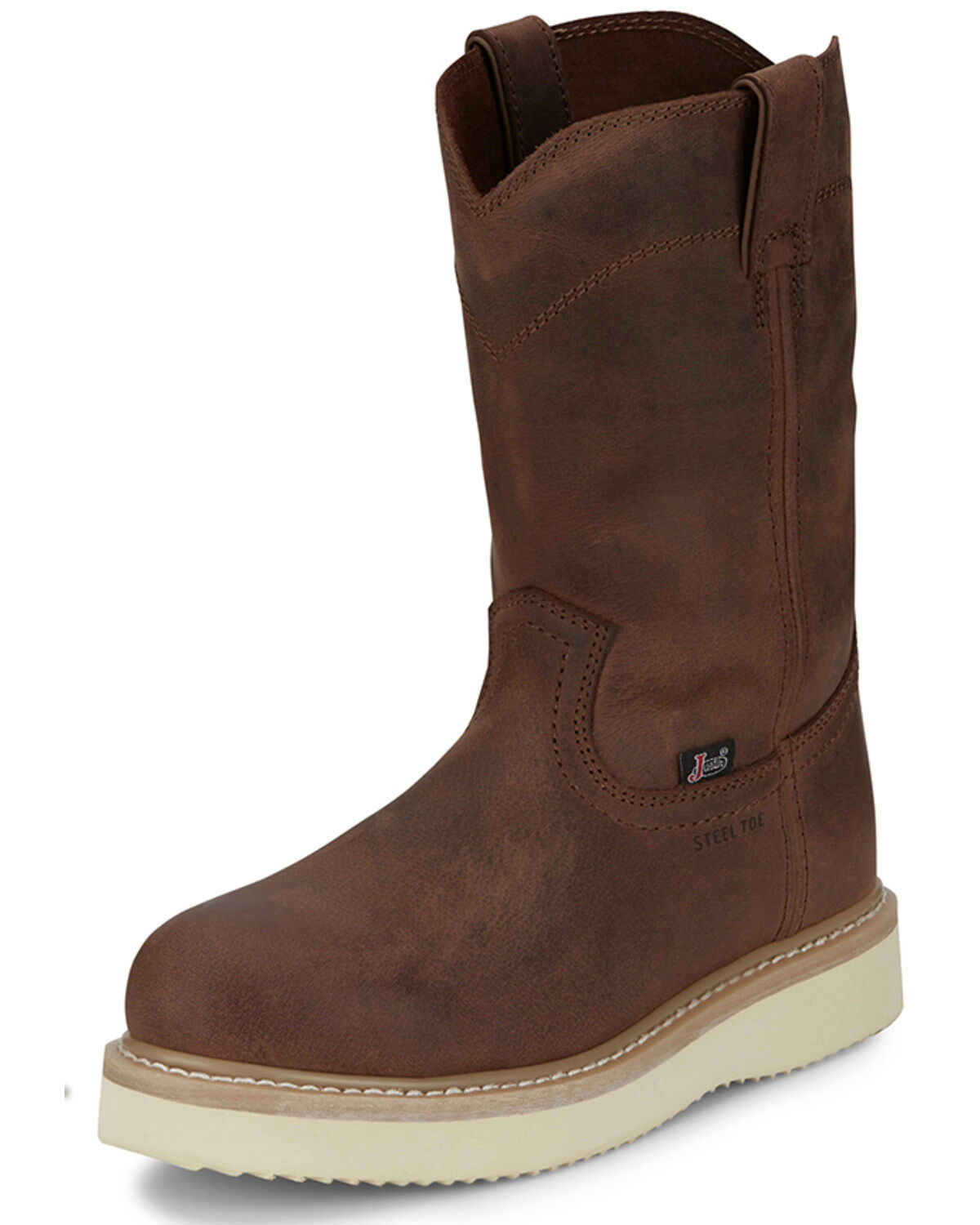 Justin Men's Pull-On Work Boots - Steel Toe