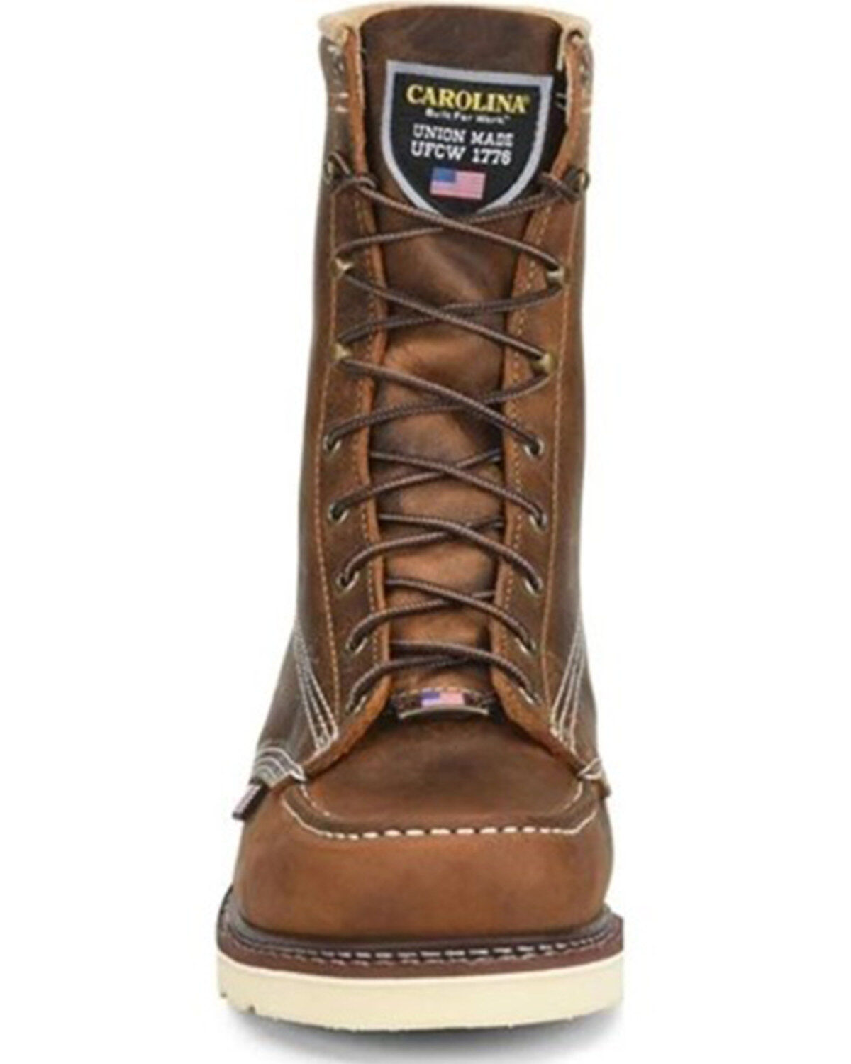 Carolina Men's 8" Lace-Up Work Boots - Moc Toe