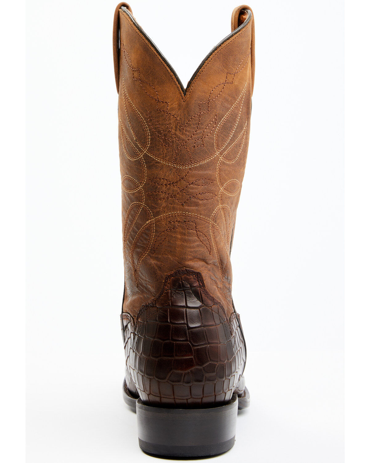 Moonshine Spirit Men's Madison Brown Printed Leather Western Boots - Square Toe