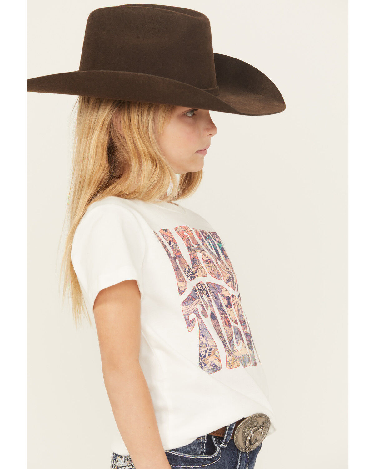 Wrangler X Lainey Wilson Girls' Hang Tight Short Sleeve Graphic Tee