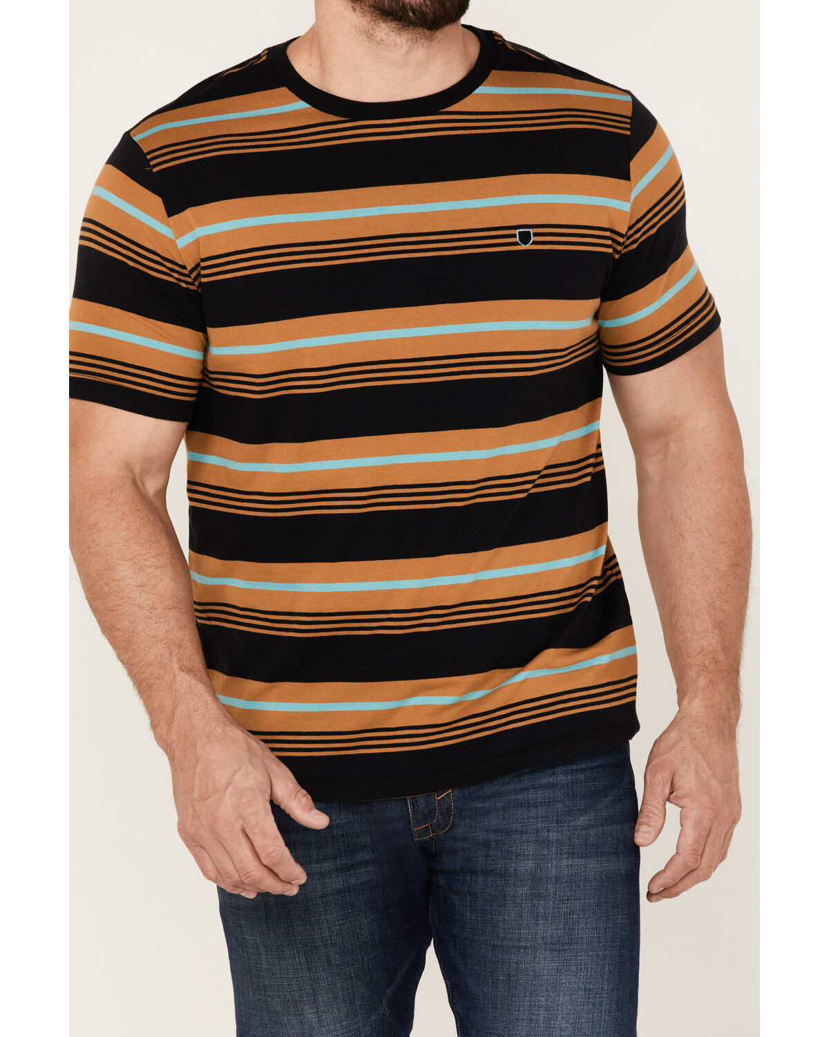 Brixton Men's Hilt Shield Striped Knit T-Shirt