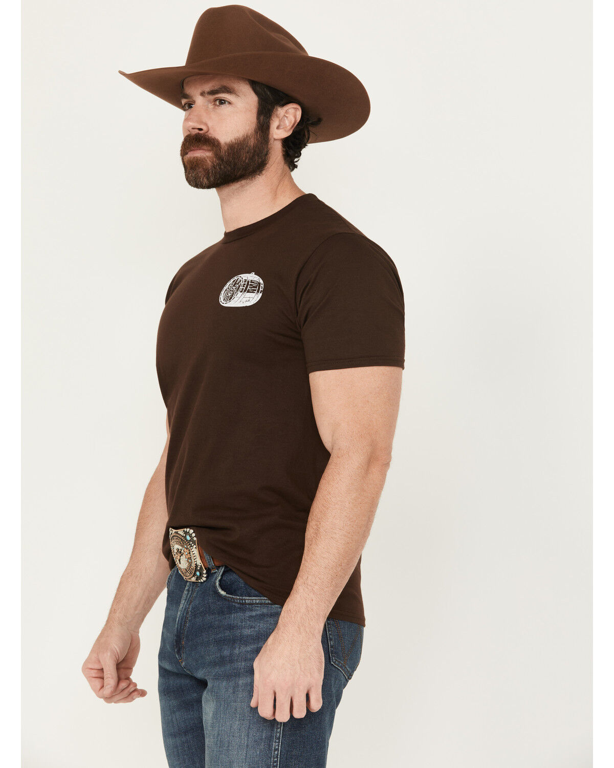 Cowboy Hardware Men's Country Girls and Whiskey Short Sleeve Graphic T-Shirt