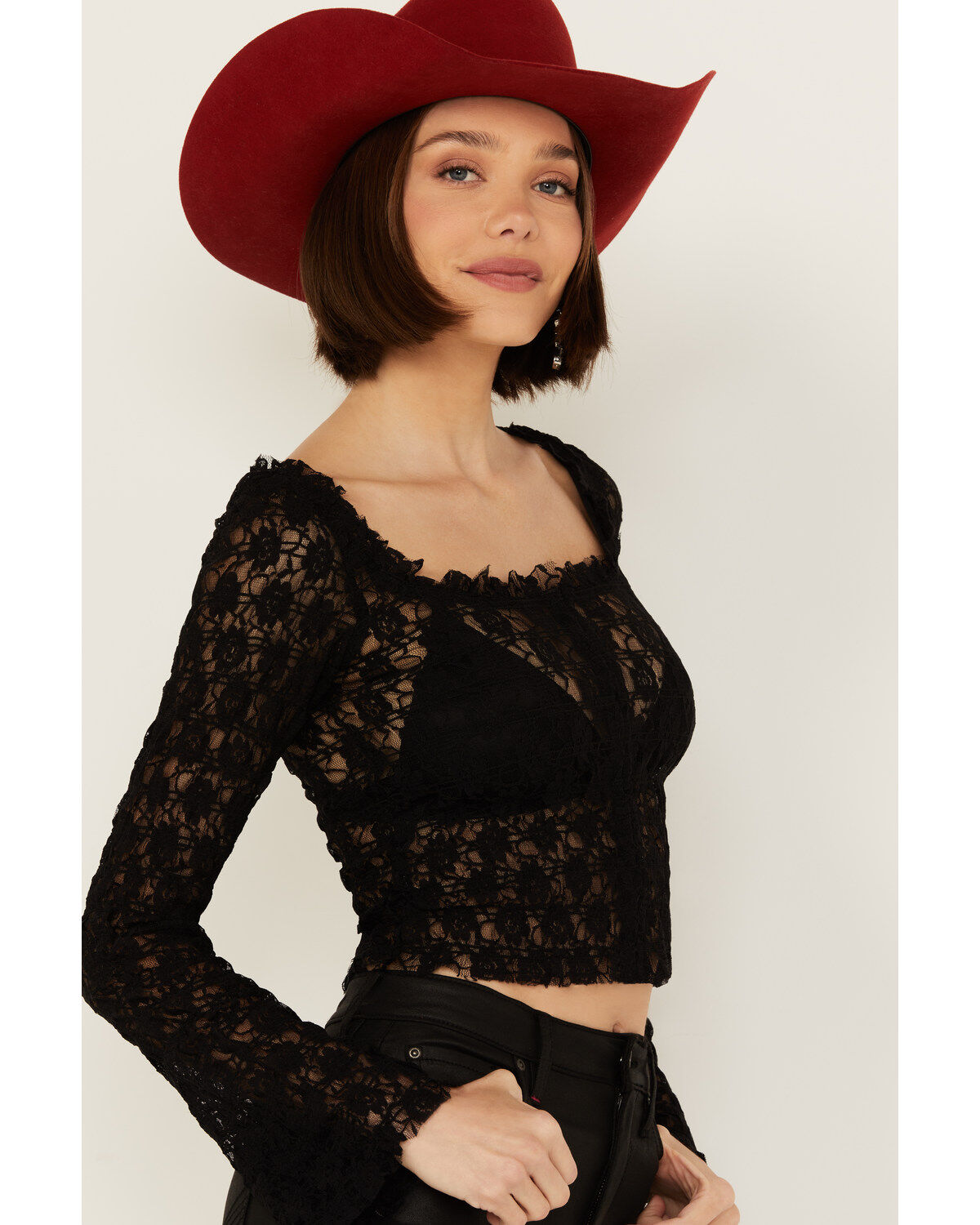 Free People Women's Madison Sheer Long Sleeve Shirt