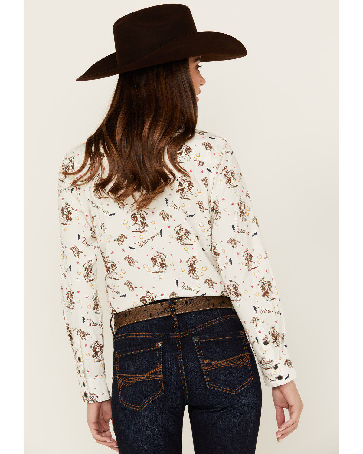 Ariat Women's Horse Print Long Sleeve Snap Western Shirt