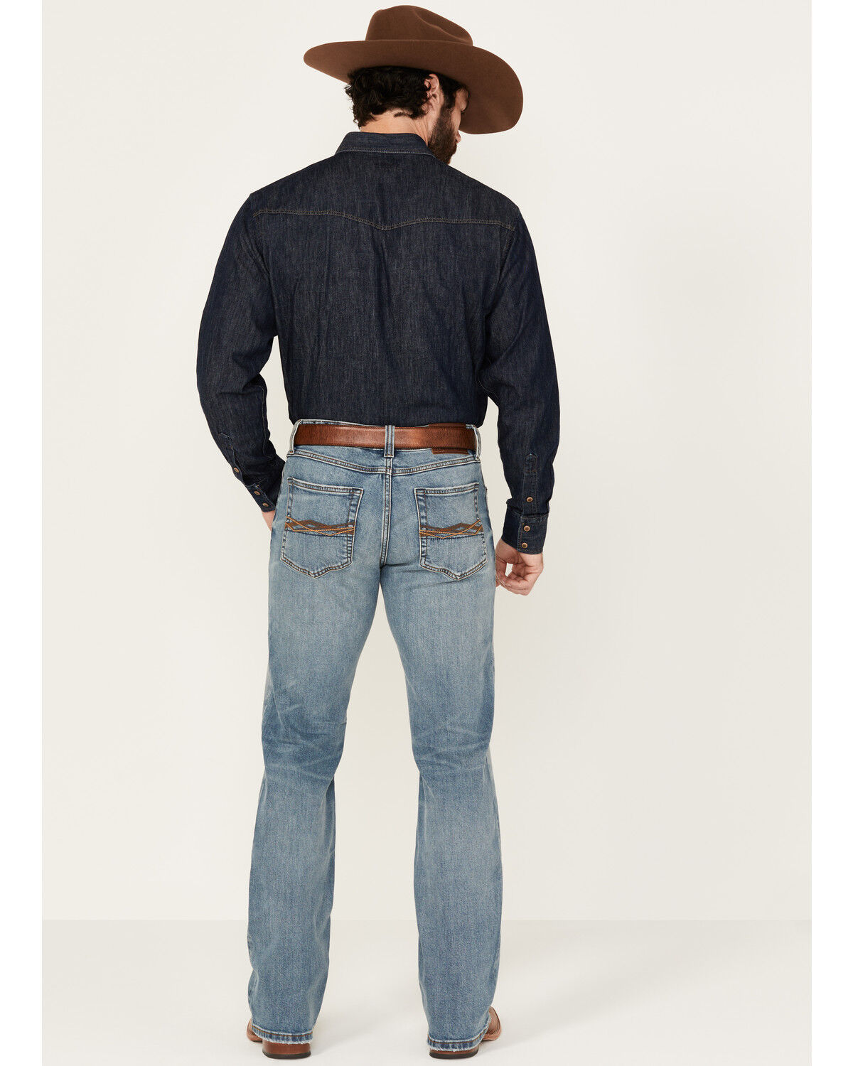 RANK 45® Men's Bodie Medium Wash Slim Bootcut Performance Stretch Denim Jeans