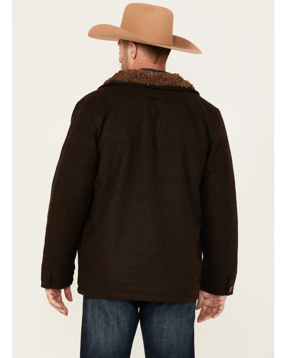 Blue Ranchwear Men's Atchison Heavyweight Sherpa Lined Flannel Coat