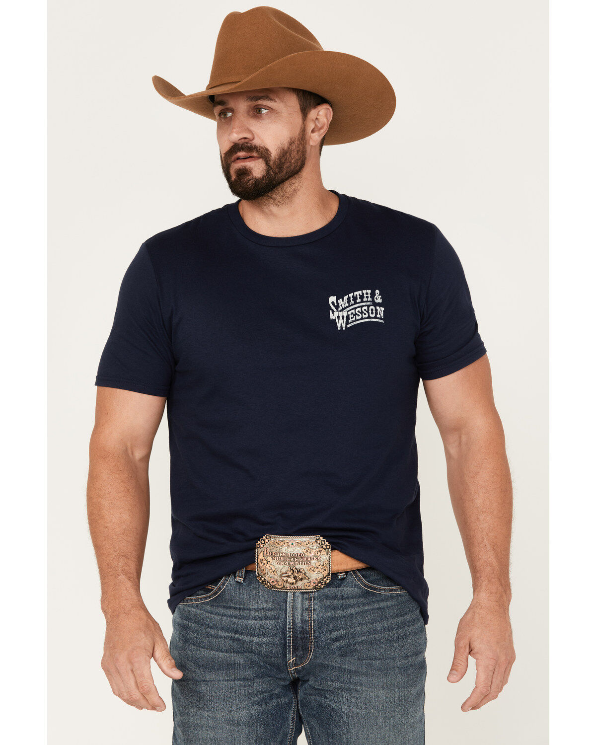 Smith & Wesson Men's Western Eagle Badge Short Sleeve Graphic T-Shirt