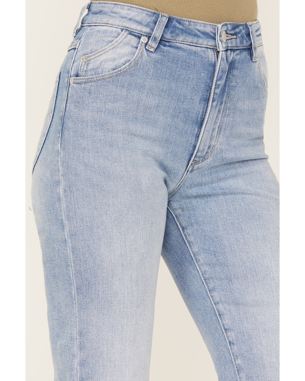 Rolla's Women's Light Medium Wash High Rise Bleeker Original Straight Jeans