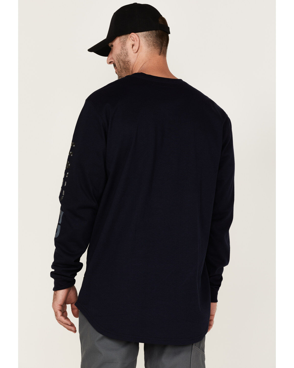 Hawx Men's FR Flag Logo Graphic Long Sleeve Work T-Shirt