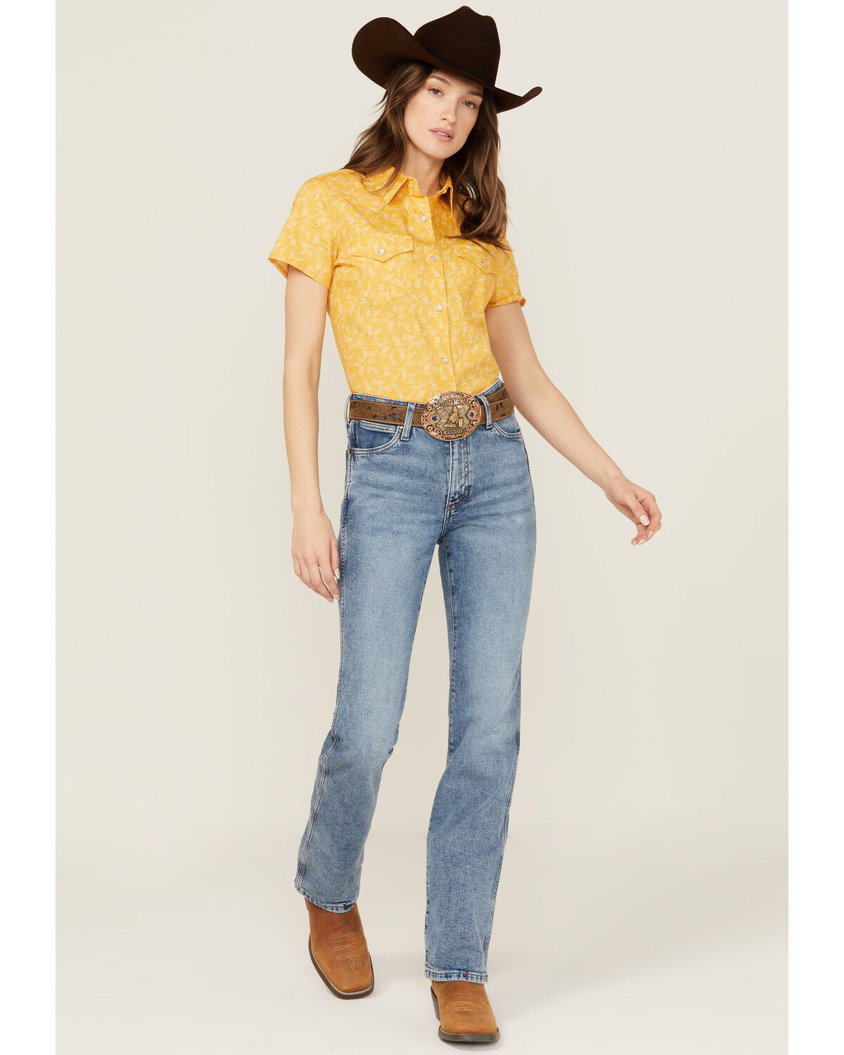 Wrangler Retro Women's Georgia Medium Wash High Rise Bailey Stretch Bootcut Jeans