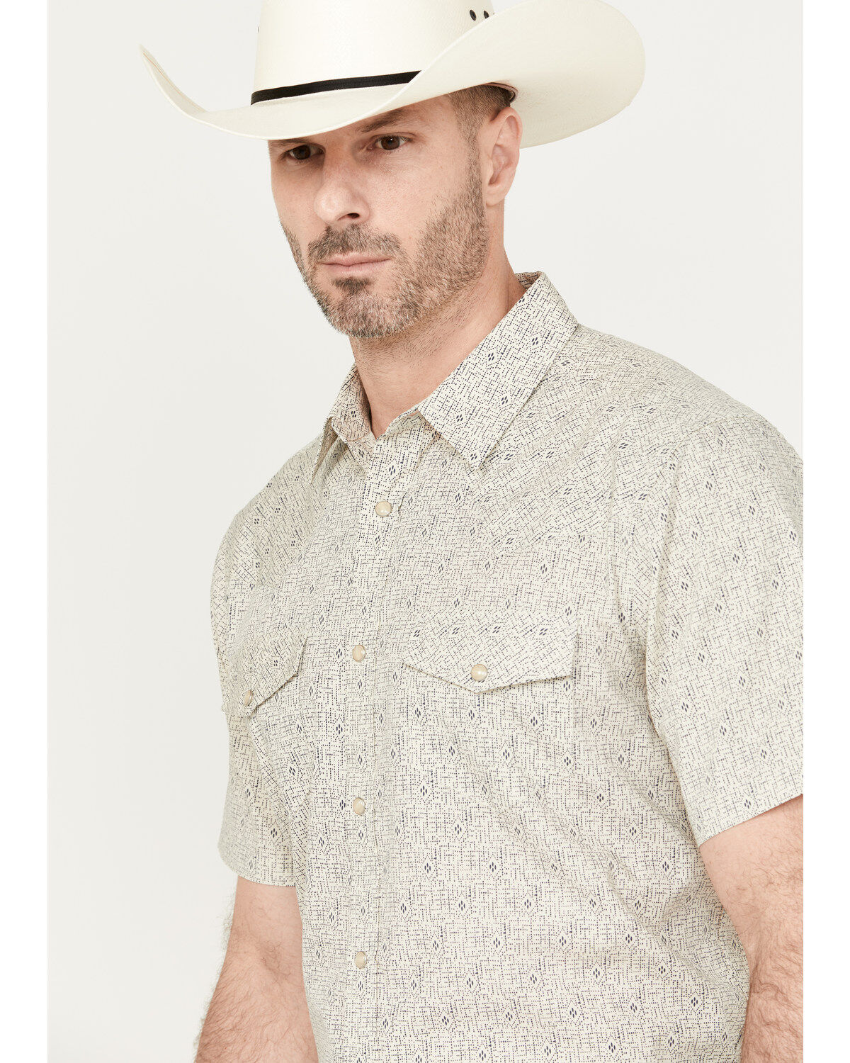 Gibson Trading Co. Men's Treasure Map Short Sleeve Western Pearl Snap Shirt