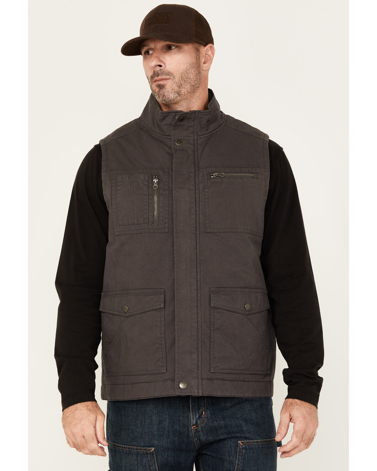 Lucky Brand Workwear Men's Slub Canvas Insulated Vest