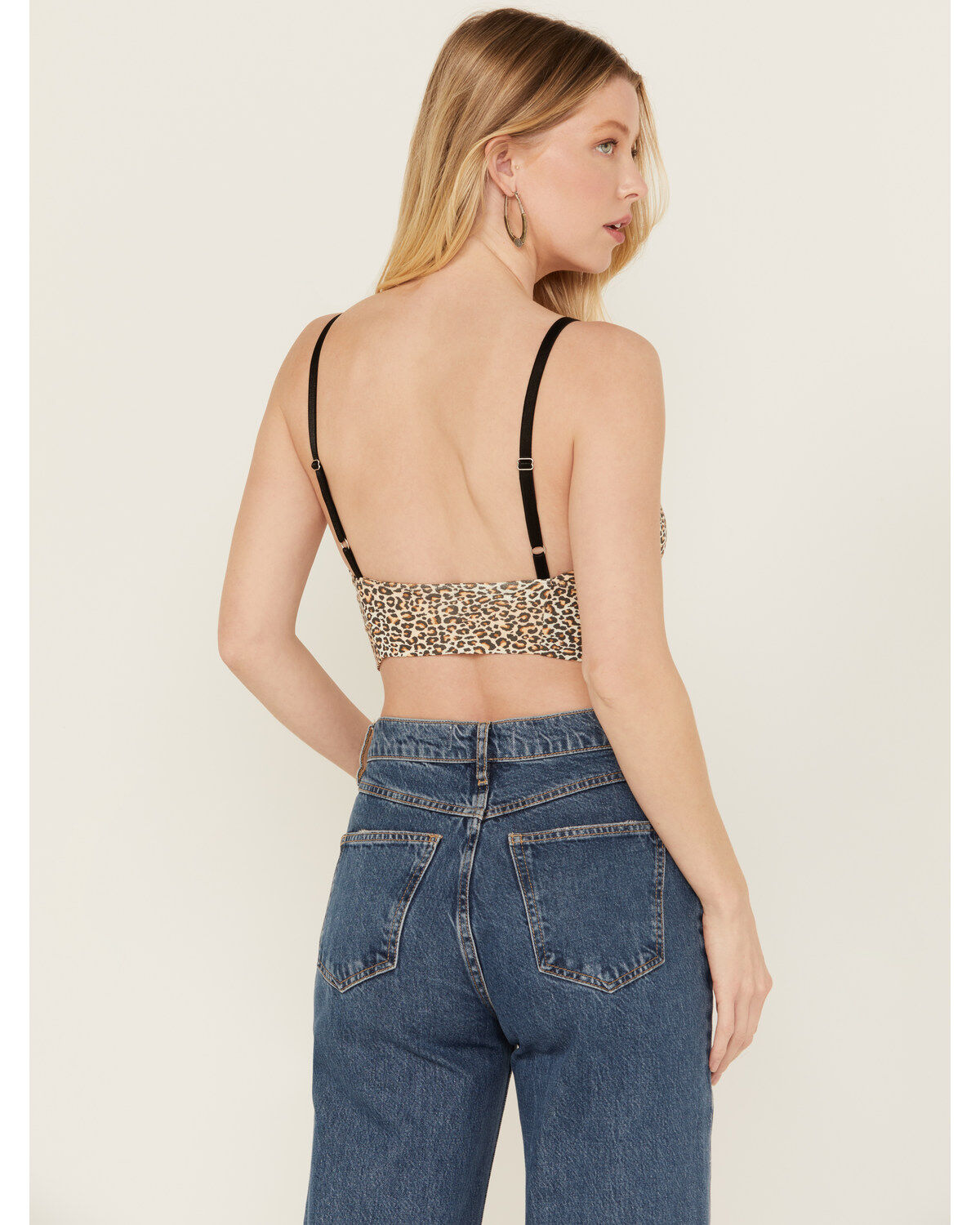 Discreture Women's Longline Leopard Bralette