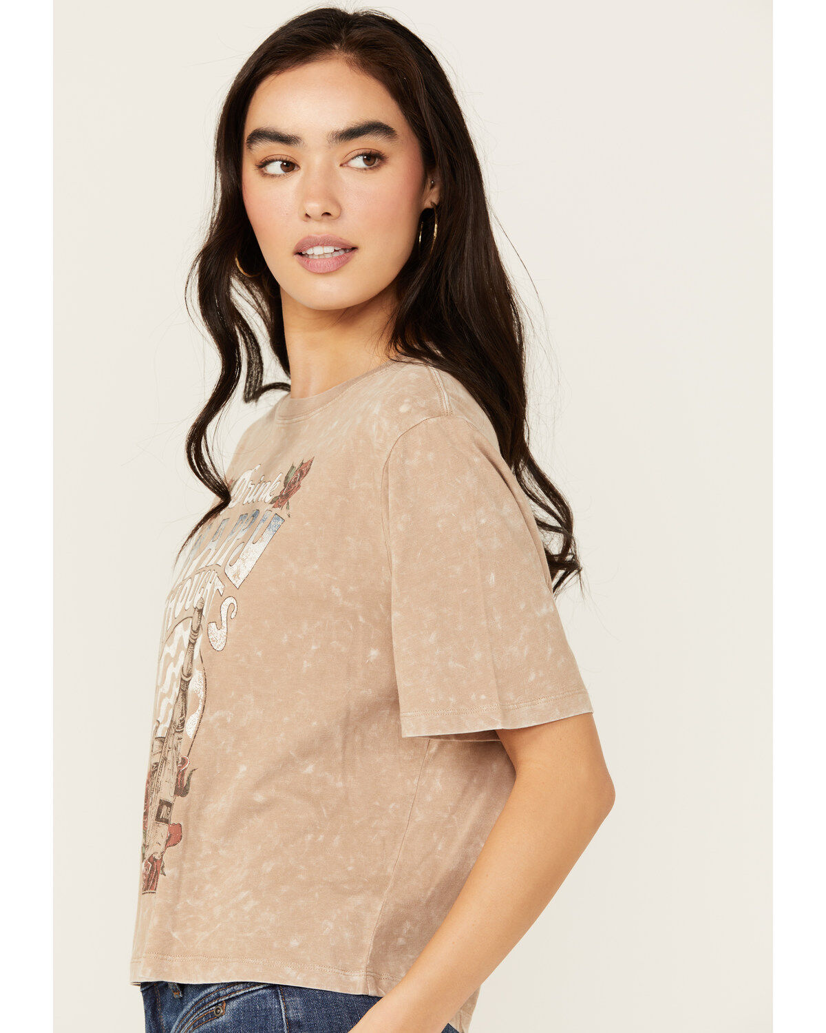 Cleo + Wolf Women's Happy Thoughts Boxy Short Sleeve Graphic Tee