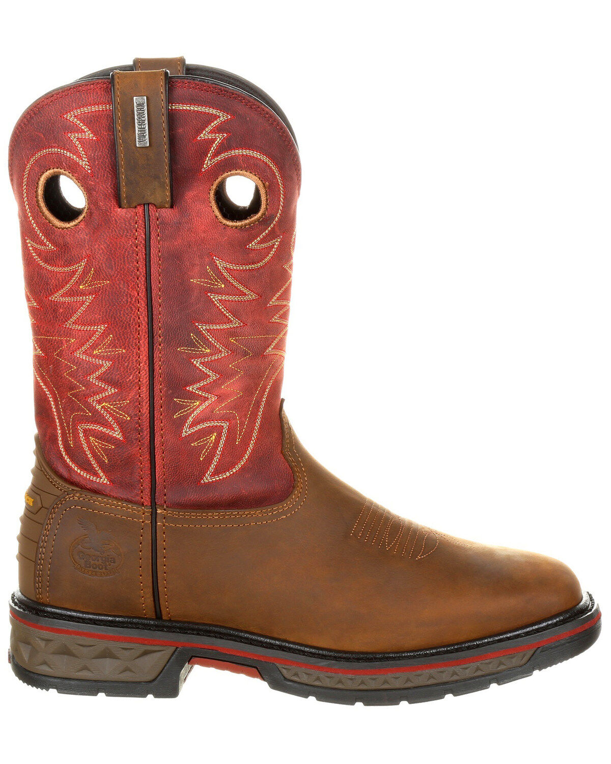 Georgia Boot Men's Carbo-Tec LT Waterproof Western Work Boots - Square Toe