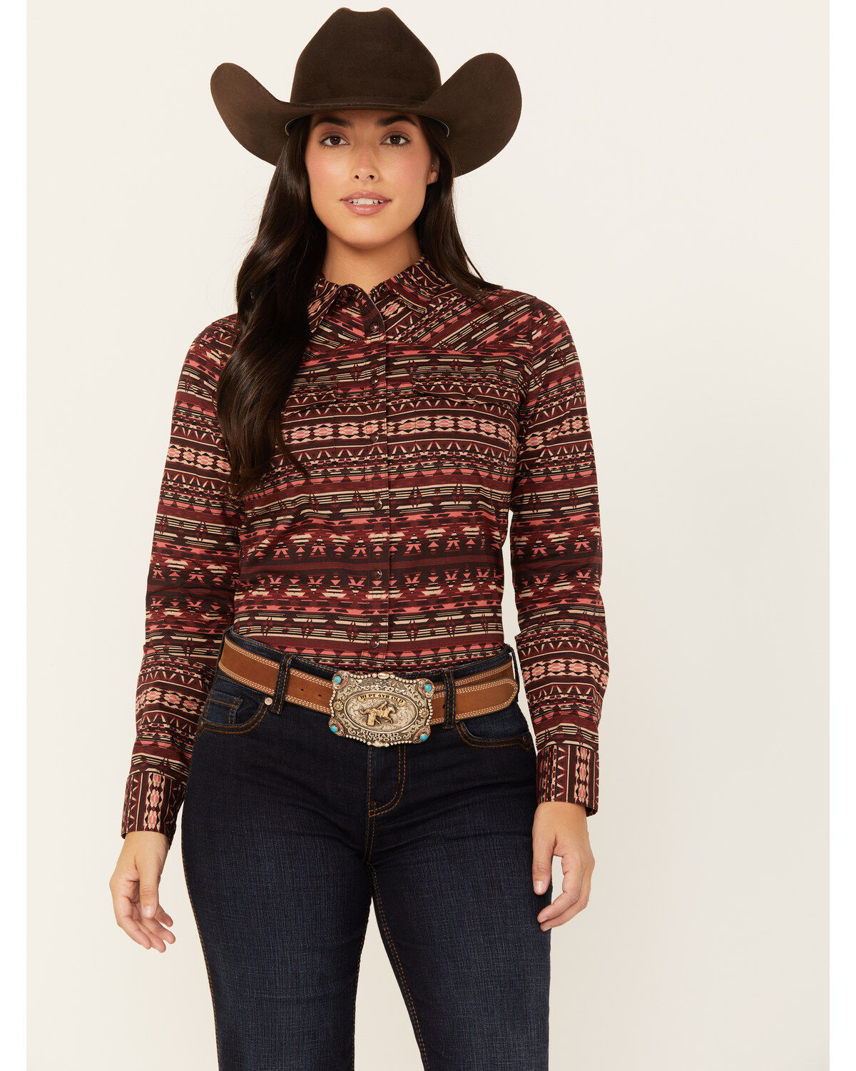 Shyanne Women's Southwestern Print Riding Shirt