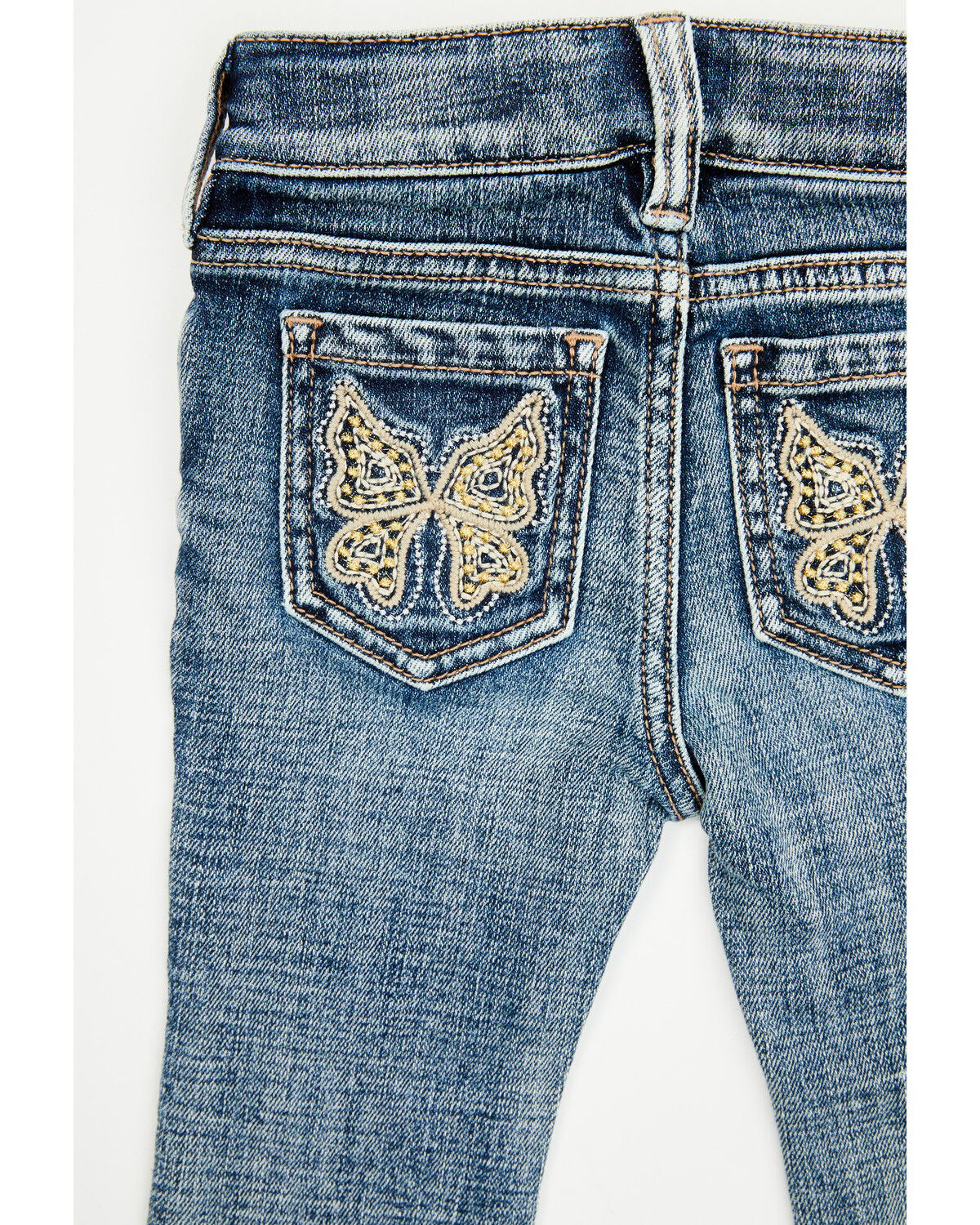 Shyanne Toddler Girls' Dawn Studded Back Bootcut Stretch Denim Jeans