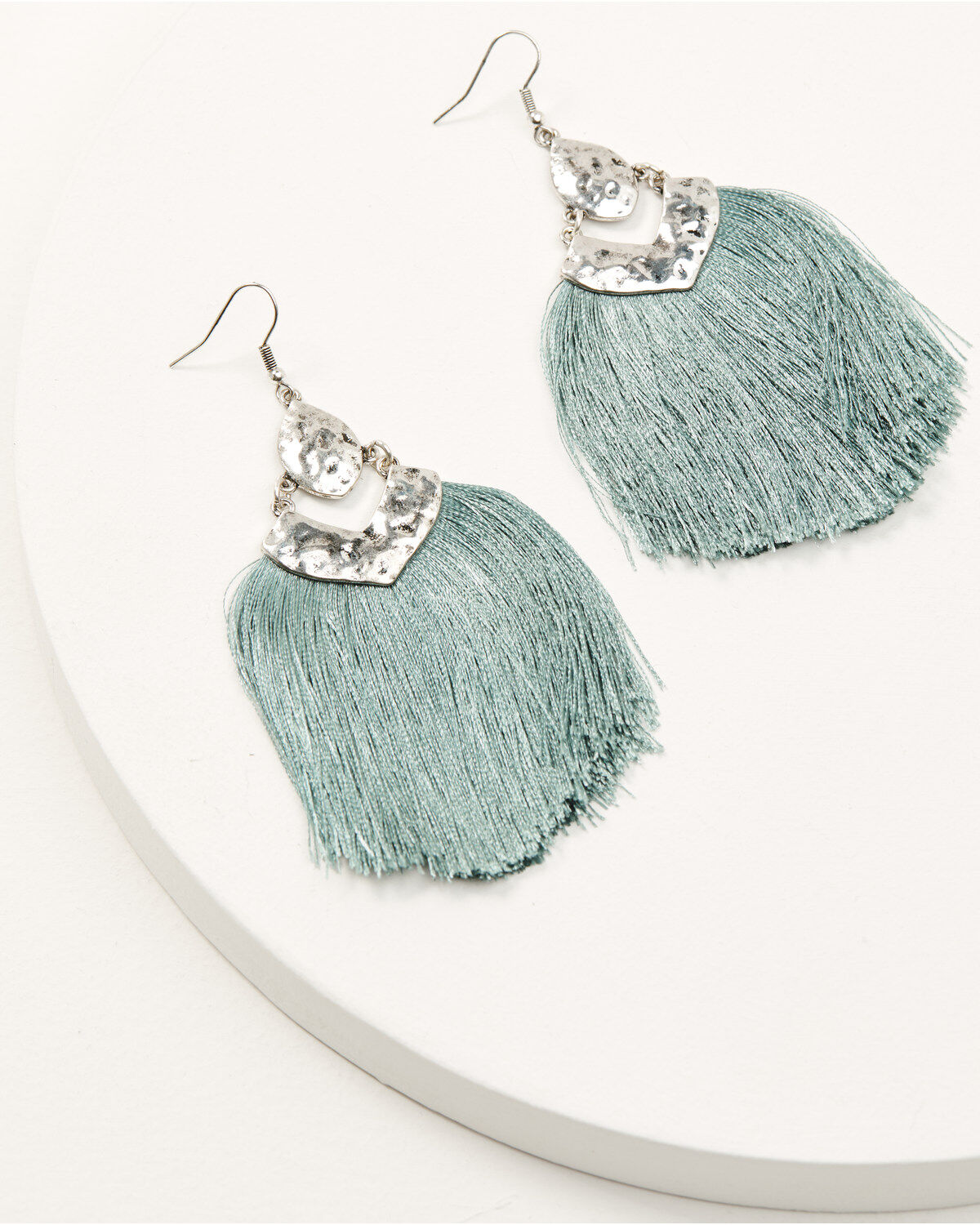 Shyanne Women's Juniper Sky Fringe Earrings