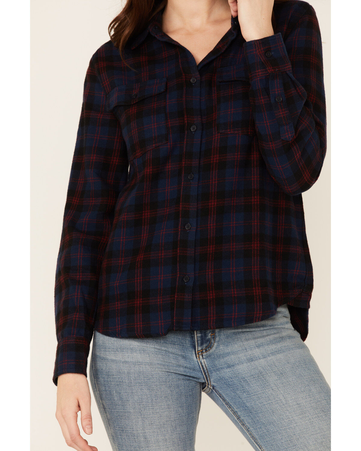 United By Blue Women's Plaid Print Responsible Button Down Western Flannel Shirt
