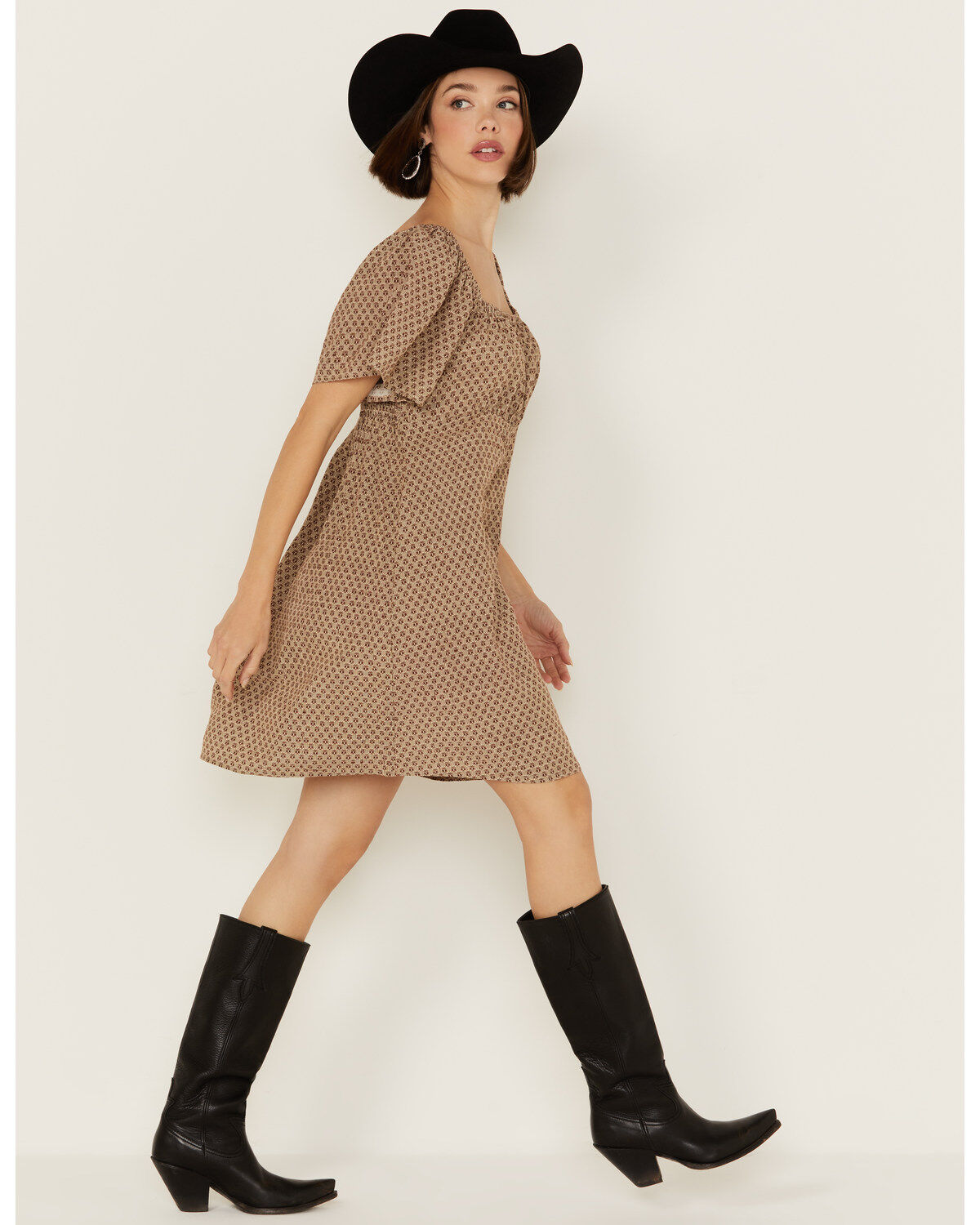 Cleo + Wolf Women's Arlo Flutter Sleeve Printed Mini Dress