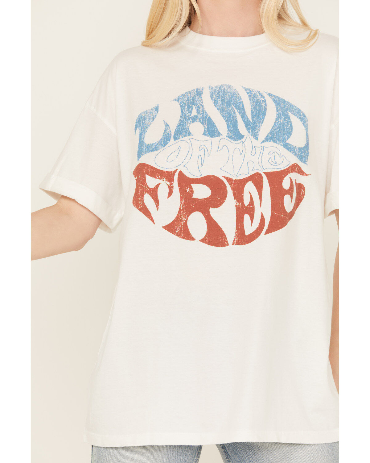 Girl Dangerous Women's Land of the Free Boyfriend Graphic Tee