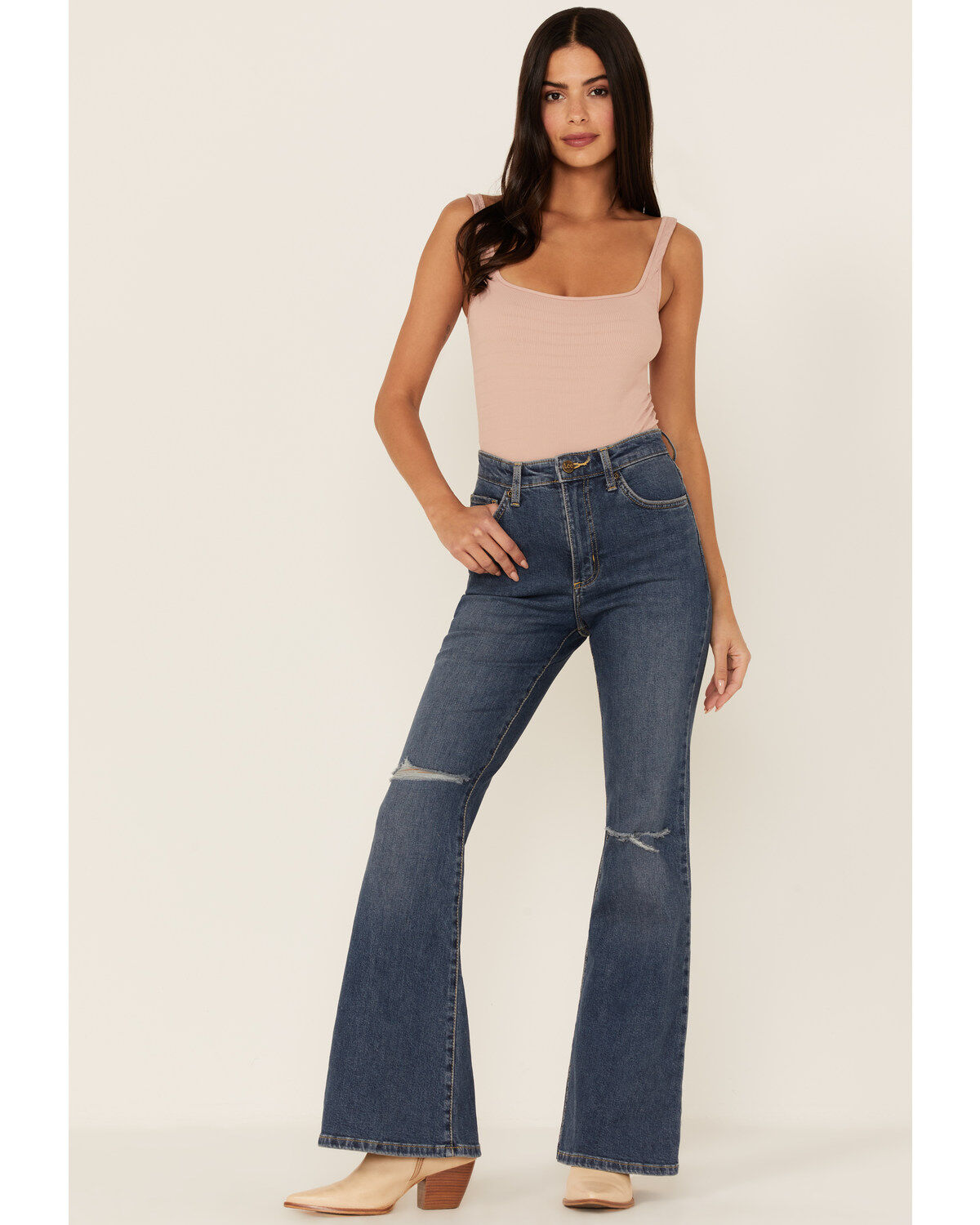 Lee Women's Fast Lane Vintage Modern High Rise Flare Jeans