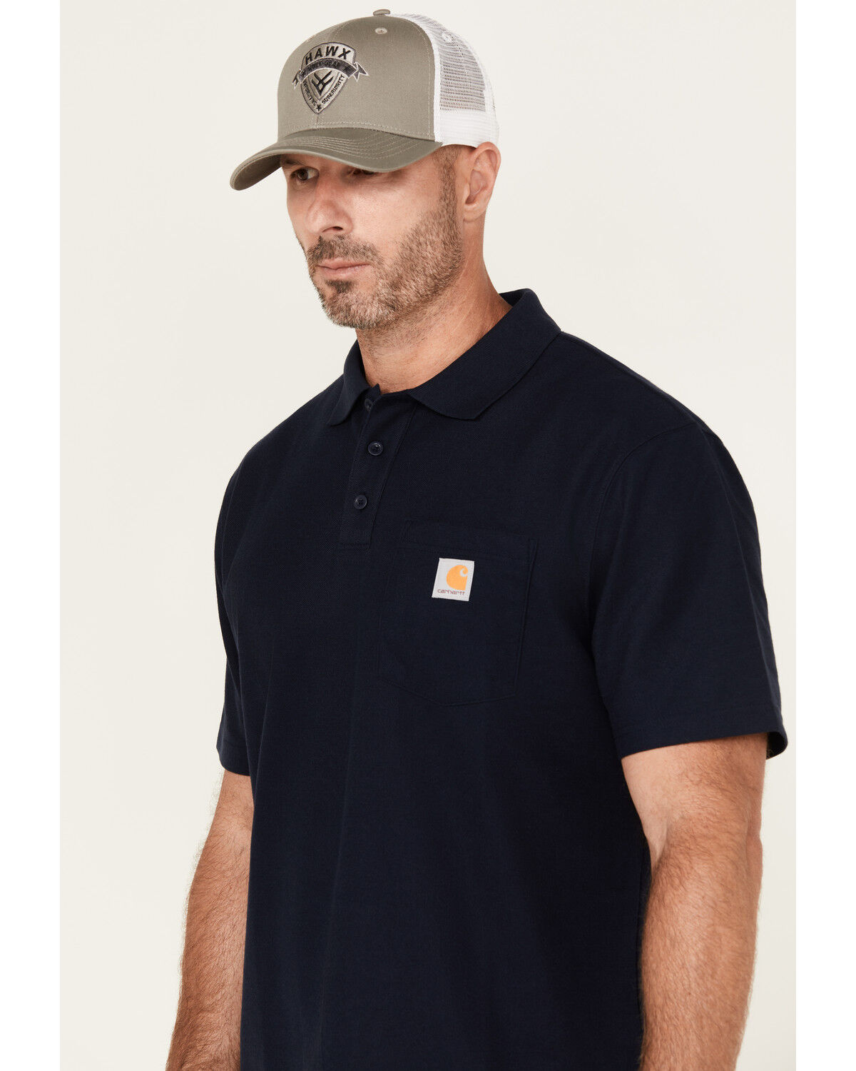Carhartt Men's Loose Fit Midweight Short Sleeve Button-Down Polo Shirt