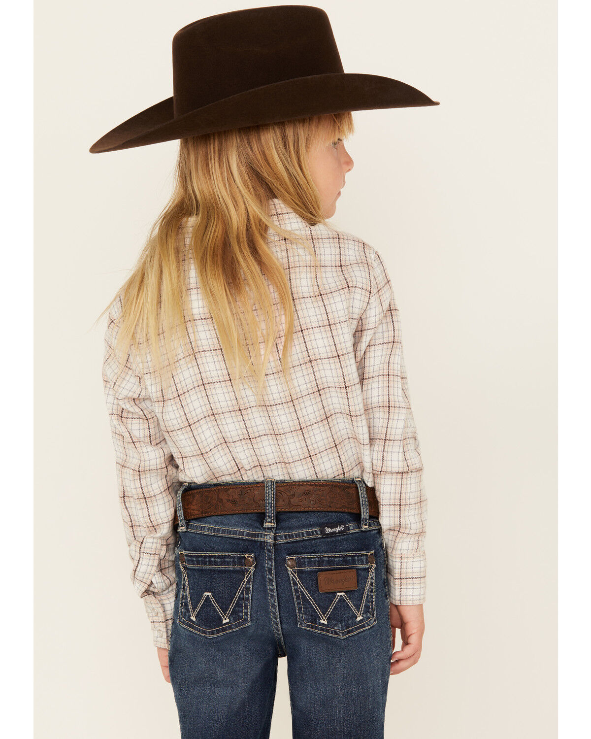 Shyanne Girls' Plaid Print Long Sleeve Snap Western Shirt