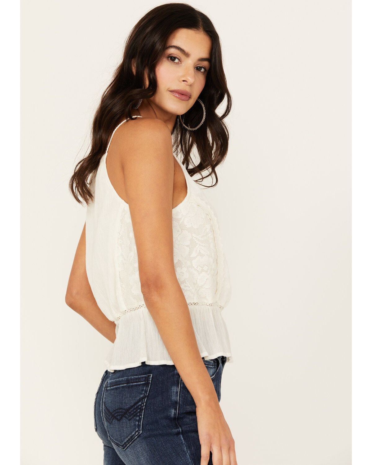 Idyllwind Women's Magda Embroidered Peplum Tank
