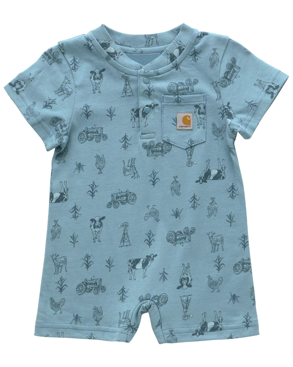 Carhartt Infant Boys' Cow Short Sleeve Snap Onesie