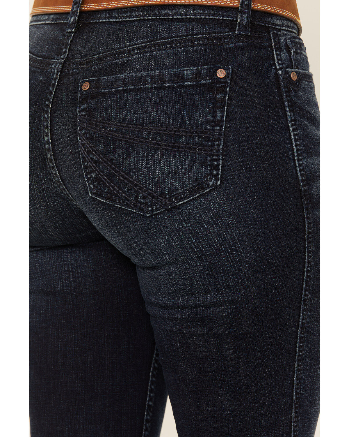 Shyanne Women's Santa Fe Shay Dark Wash Mid Rise Bootcut Riding Jeans