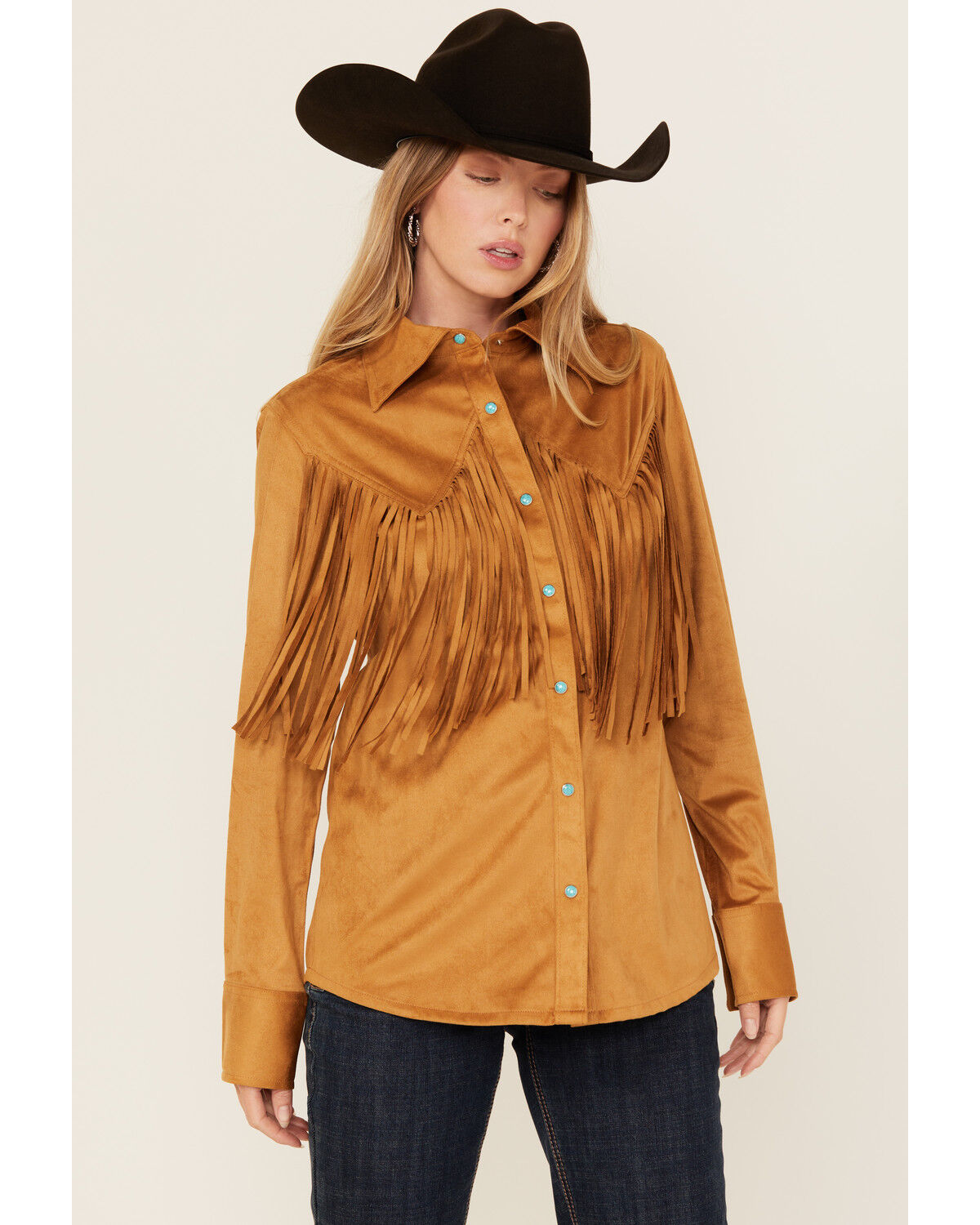 Wrangler x Lainey Wilson Women's Fringe Long Sleeve Snap Western Shirt