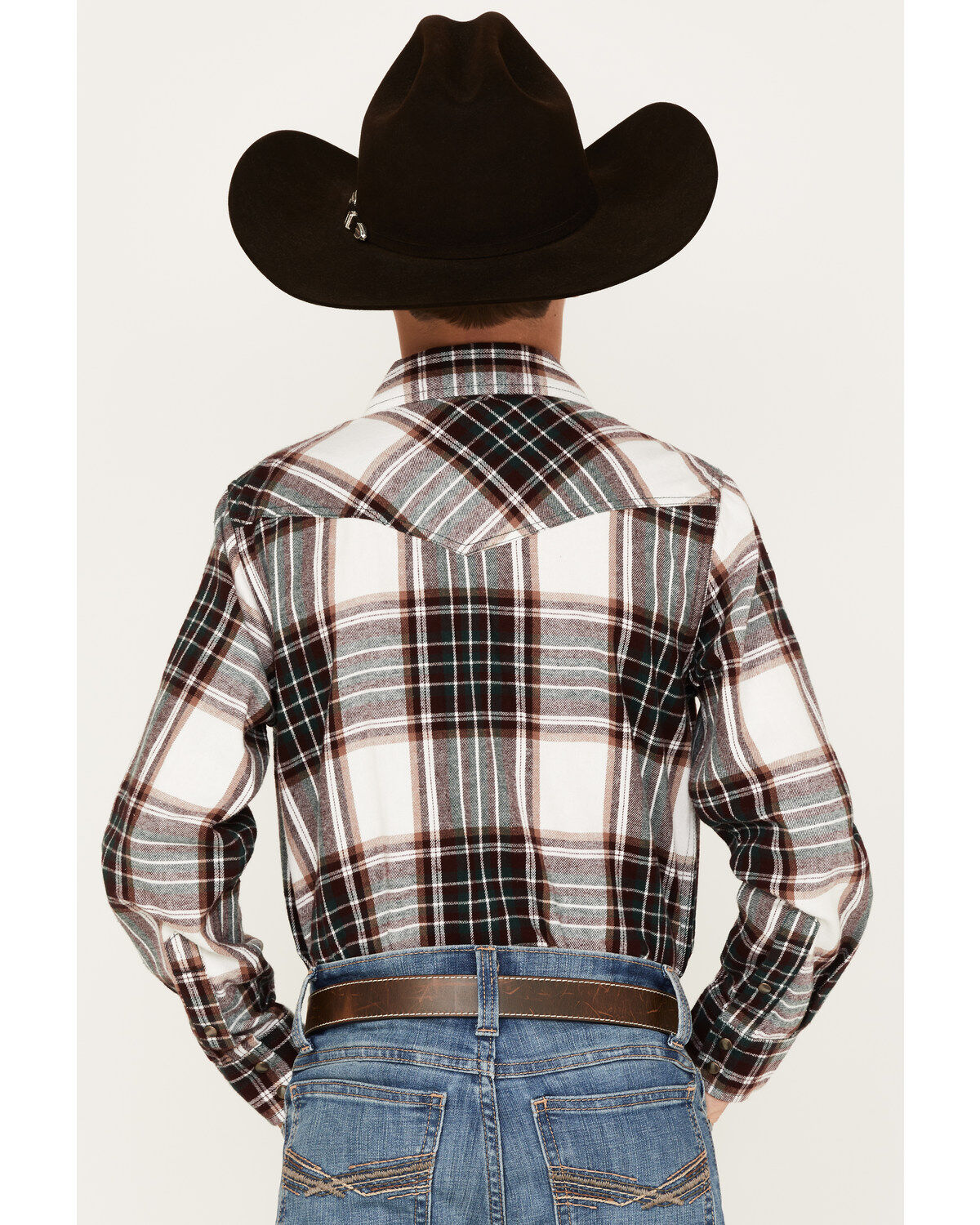 Cody James Boys' Plaid Print Long Sleeve Button-Down Flannel Shirt